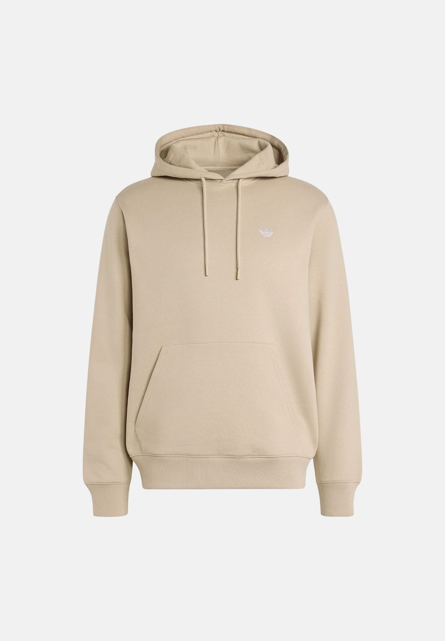 ADIDAS ORIGINALS Felpa TREFOIL ESSENTIALS HOODIE Khaki Three, beige da uomo con cappuccio KS9805 . ADIDAS ORIGINALS