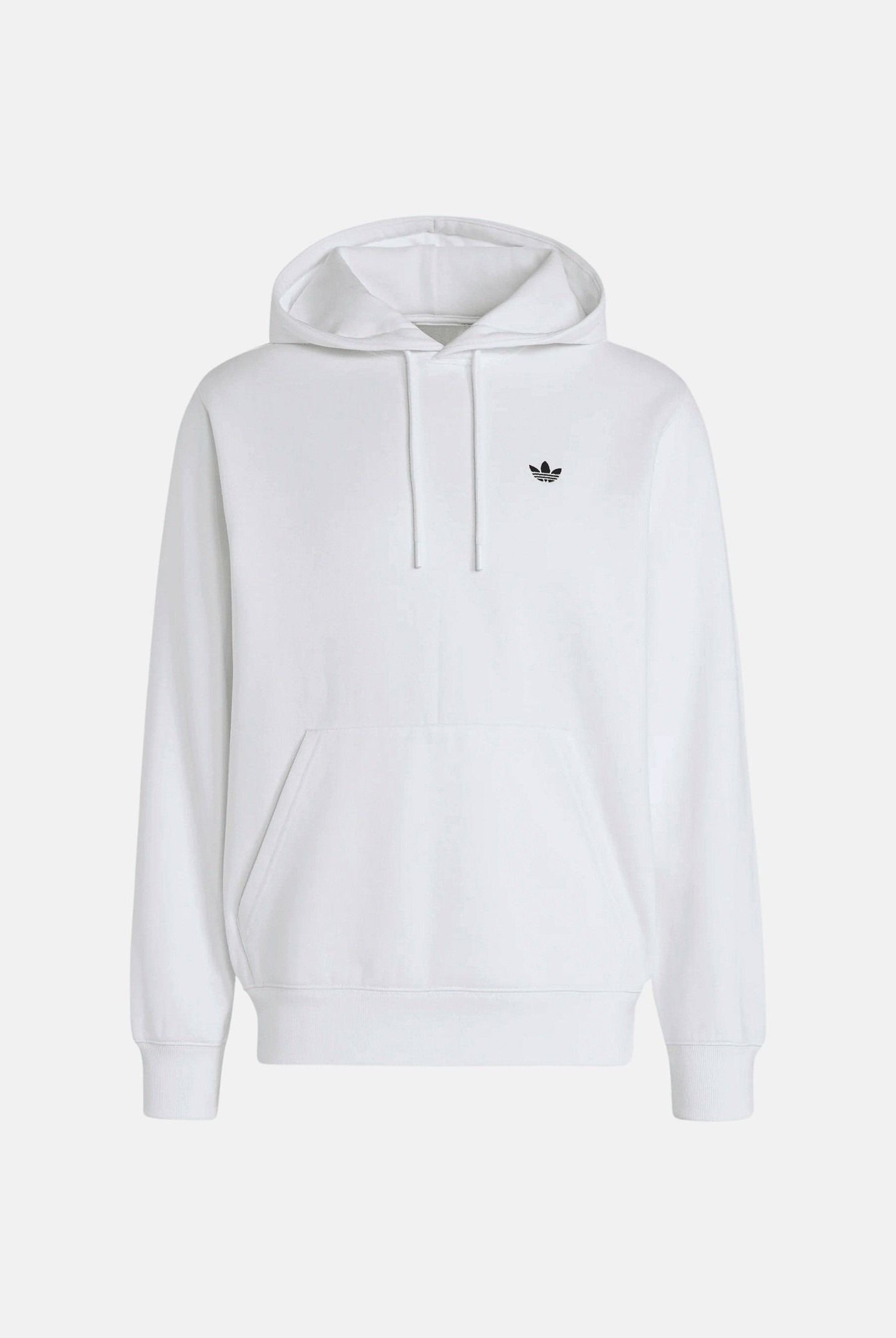 ADIDAS ORIGINALS Felpa TREFOIL ESSENTIALS HOODIE bianca da uomo con cappuccio KS9806 . ADIDAS ORIGINALS
