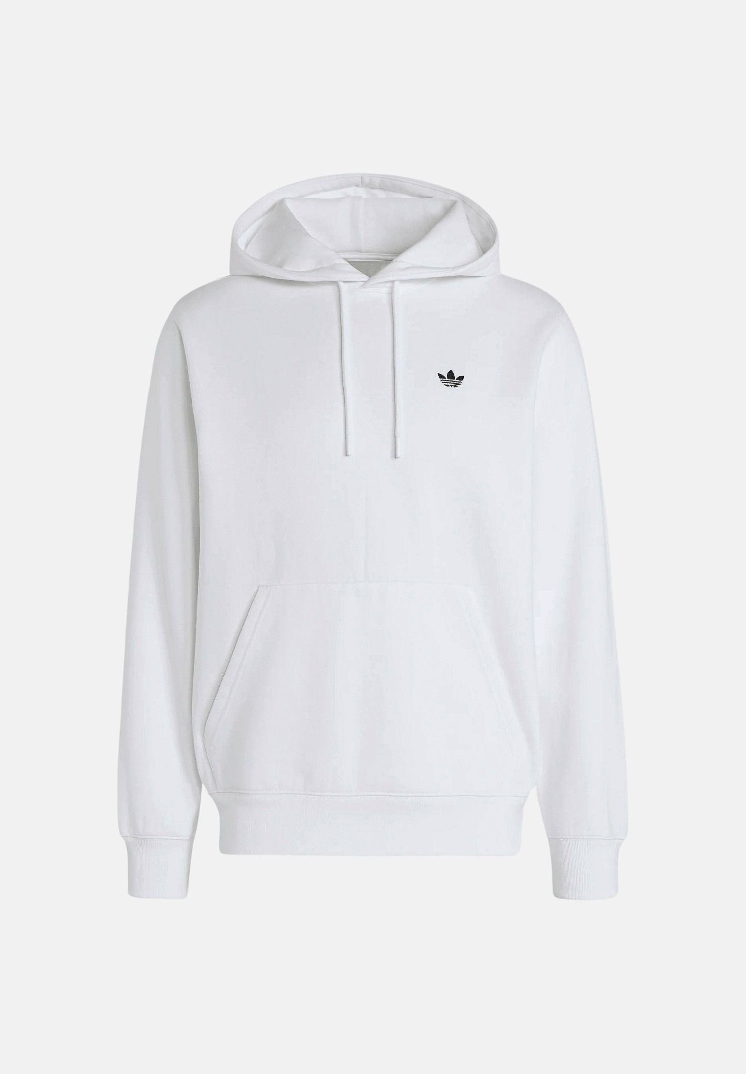 ADIDAS ORIGINALS Felpa TREFOIL ESSENTIALS HOODIE bianca da uomo con cappuccio KS9806 . ADIDAS ORIGINALS