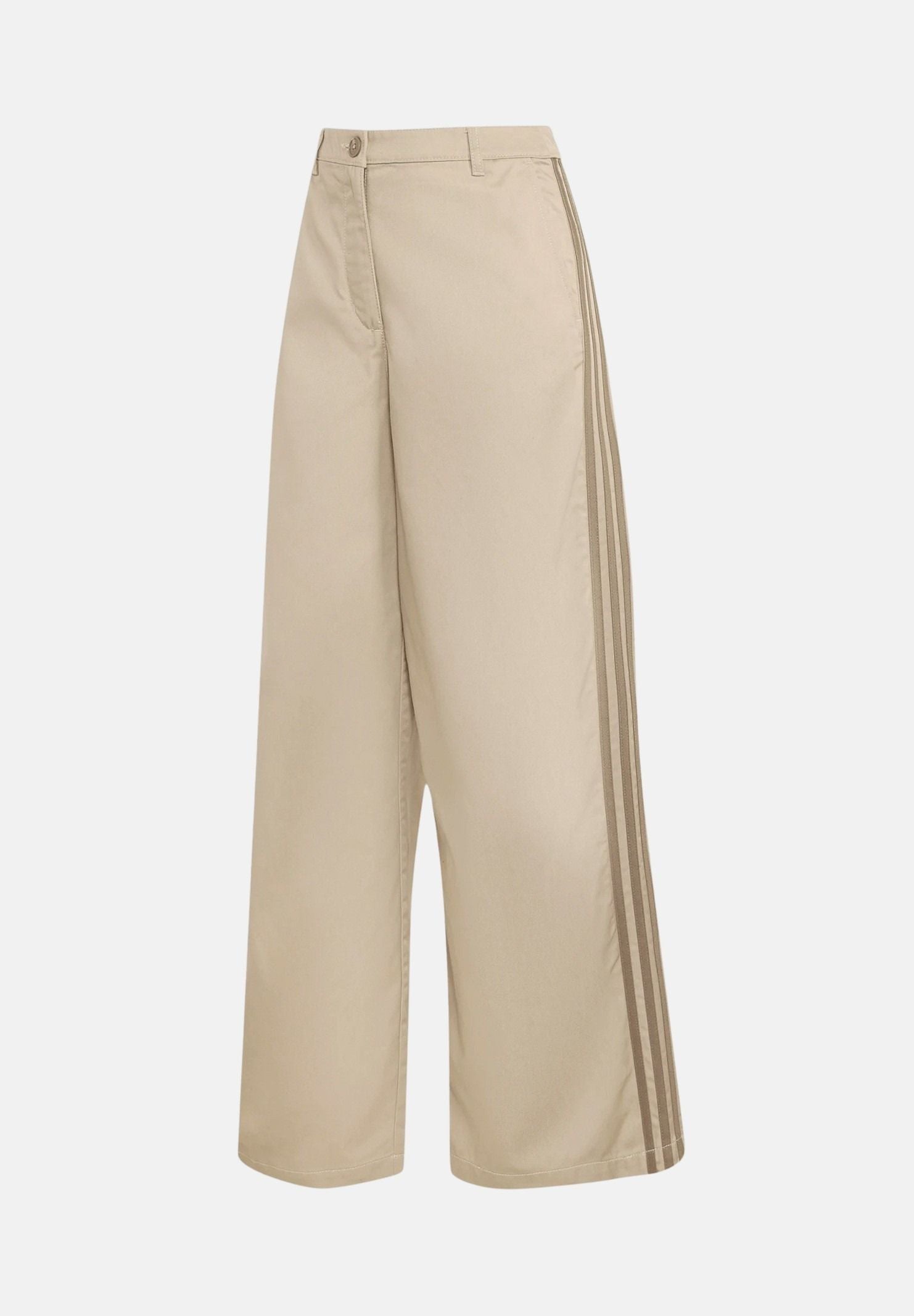 ADIDAS ORIGINALS Pantaloni 3 STRIPES PLEATED PANTS khaki beige da donna KS9949 . ADIDAS ORIGINALS