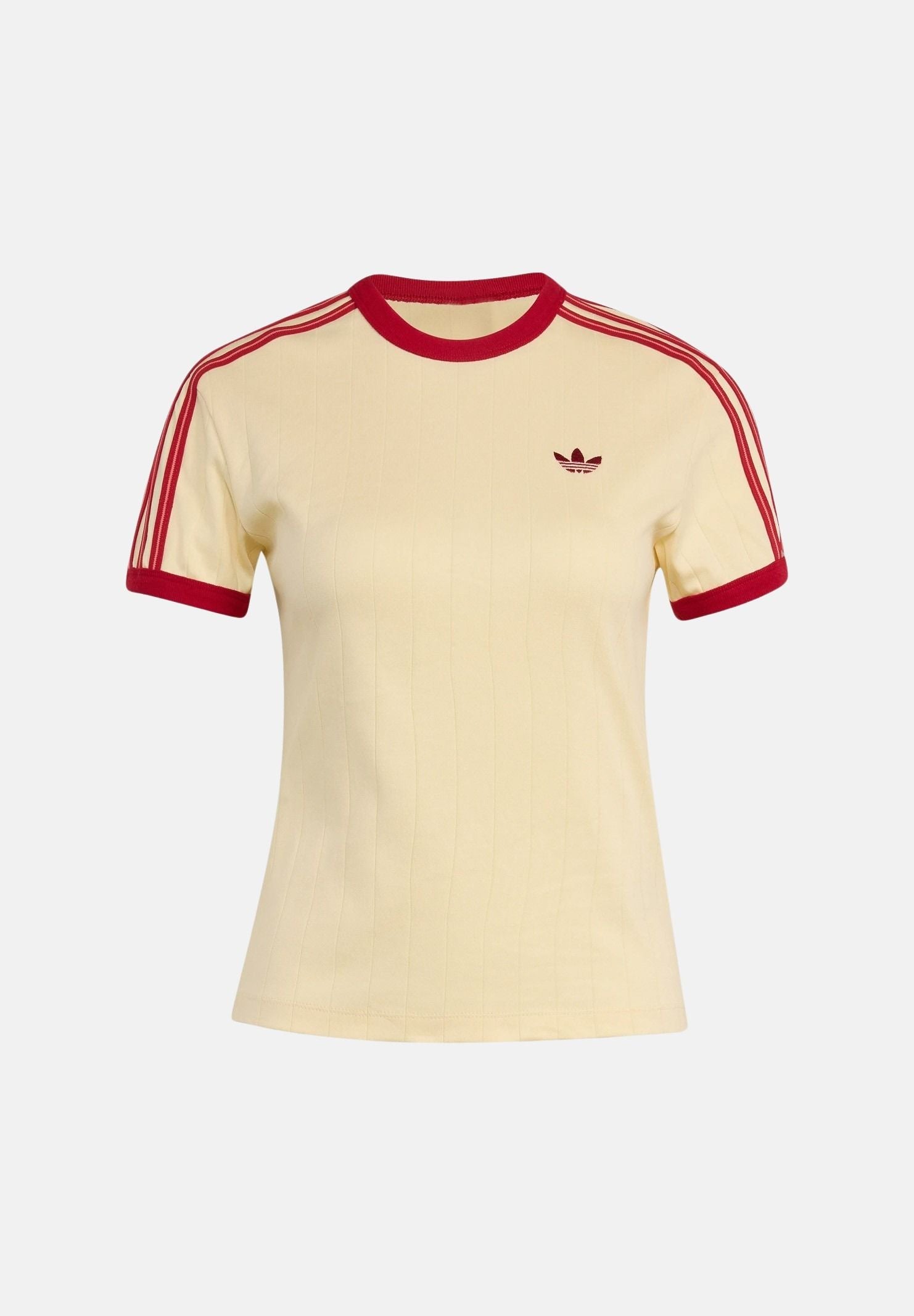ADIDAS ORIGINALS T-shirt PINSTRIPES manica corta warm vanilla, avorio-crema con motivo gessato. KS9994 . ADIDAS ORIGINALS
