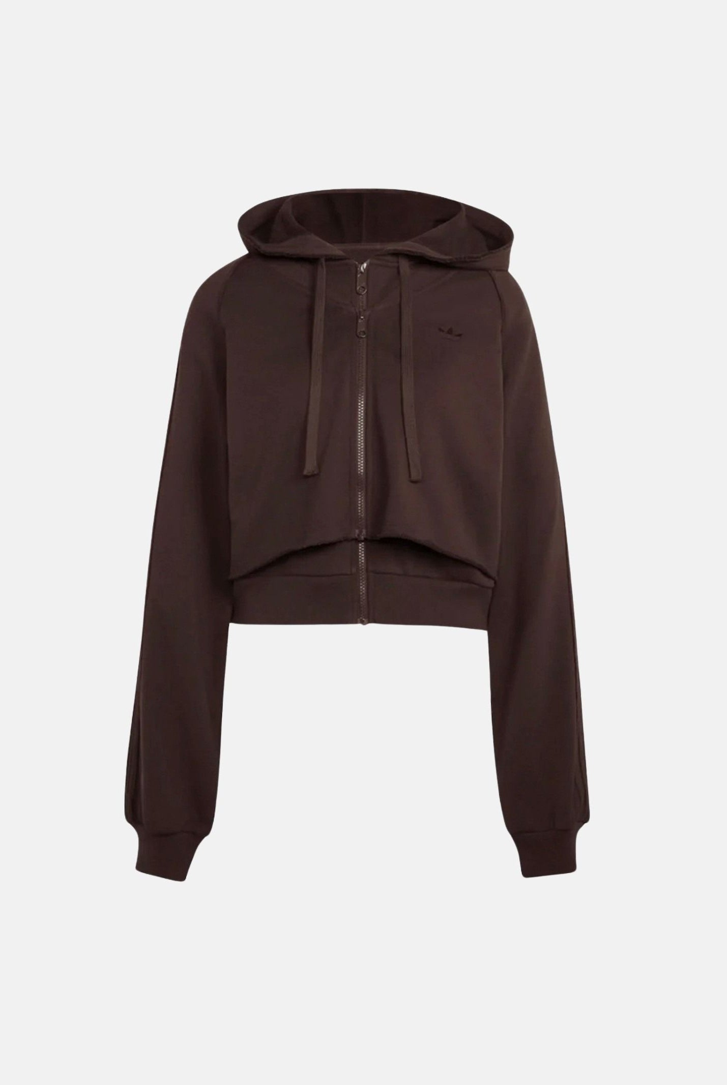 ADIDAS ORIGINALS Felpa SST DOUBLE FRONT auco-marrone da donna con doppio pannello frontale KT1922 . ADIDAS ORIGINALS