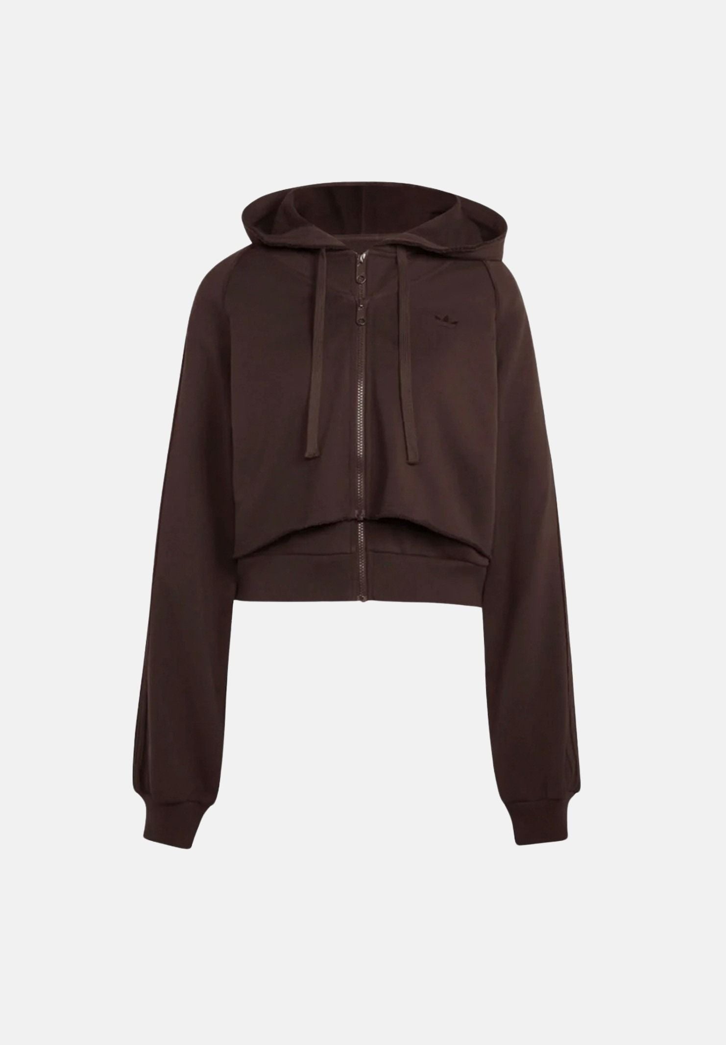 ADIDAS ORIGINALS Felpa SST DOUBLE FRONT auco-marrone da donna con doppio pannello frontale KT1922 . ADIDAS ORIGINALS