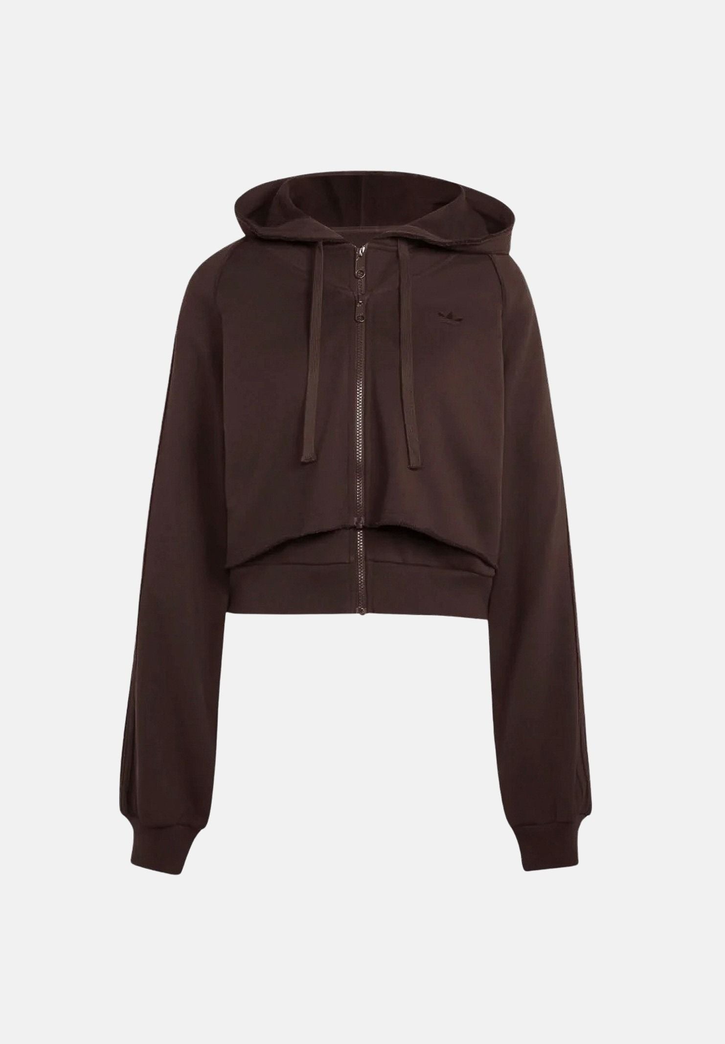 ADIDAS ORIGINALS Felpa SST DOUBLE FRONT auco-marrone da donna con doppio pannello frontale KT1922 . ADIDAS ORIGINALS