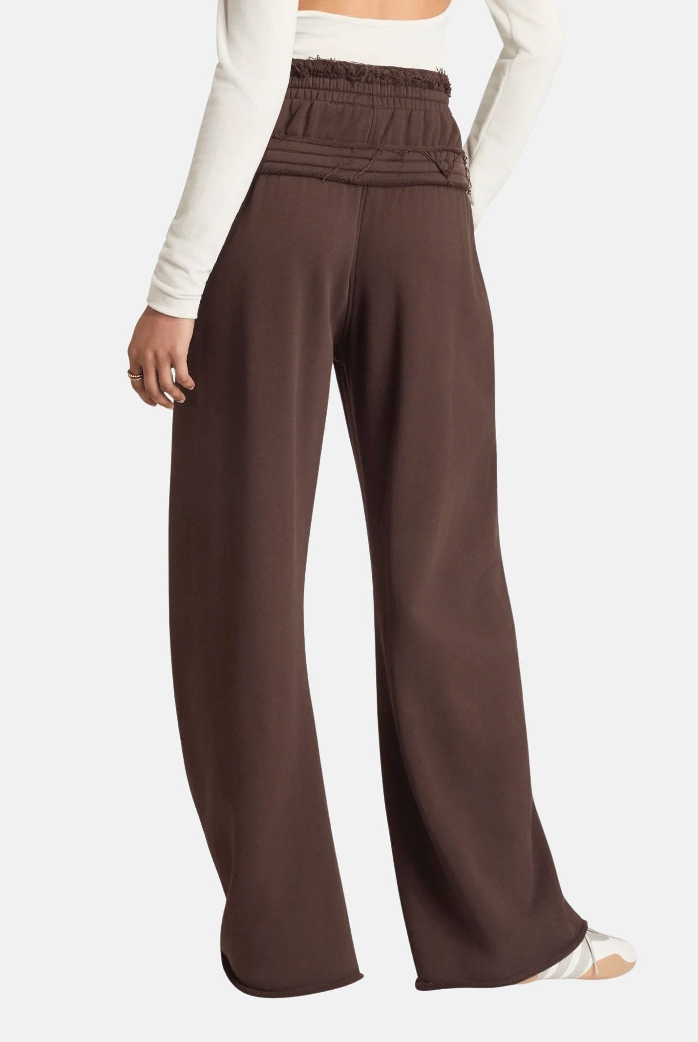 ADIDAS ORIGINALS Pantaloni Wide Leg colore Aurora Coffee (marrone cioccolato) da donna KT1934 . ADIDAS ORIGINALS