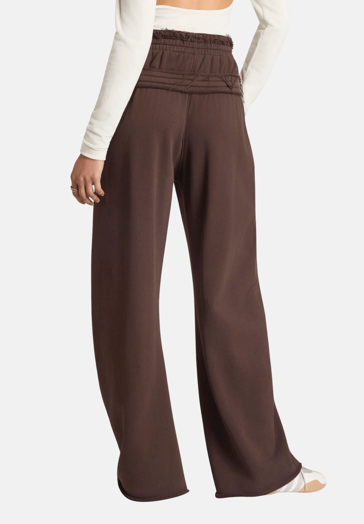 ADIDAS ORIGINALS Pantaloni Wide Leg colore Aurora Coffee (marrone cioccolato) da donna KT1934 . ADIDAS ORIGINALS