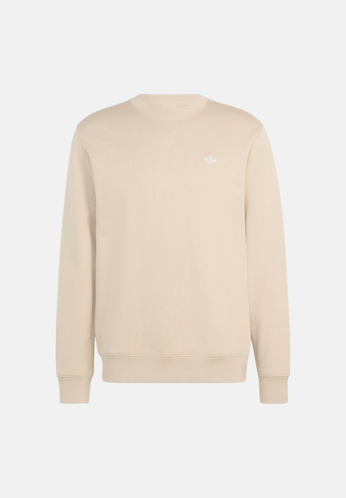 ADIDAS ORIGINALS Felpa girocollo TREFOIL ESSENTIALS CREW, colore KHAKI beige chiaro da uomo KT2451 . ADIDAS ORIGINALS