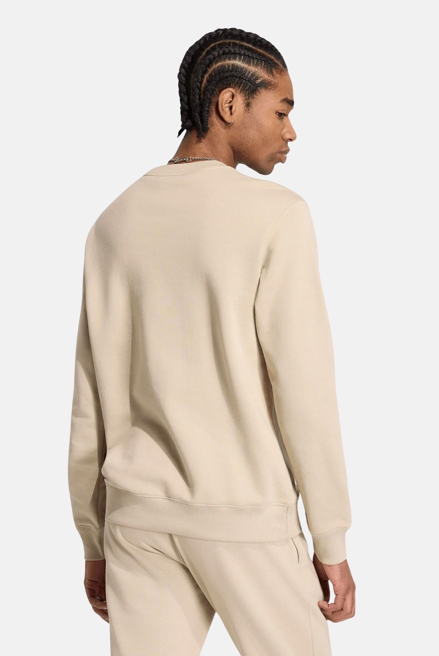 ADIDAS ORIGINALS Felpa TREFOIL ESSENTIALS CREW, colore KHAKI beige chiaro da uomo KT2451 . ADIDAS ORIGINALS