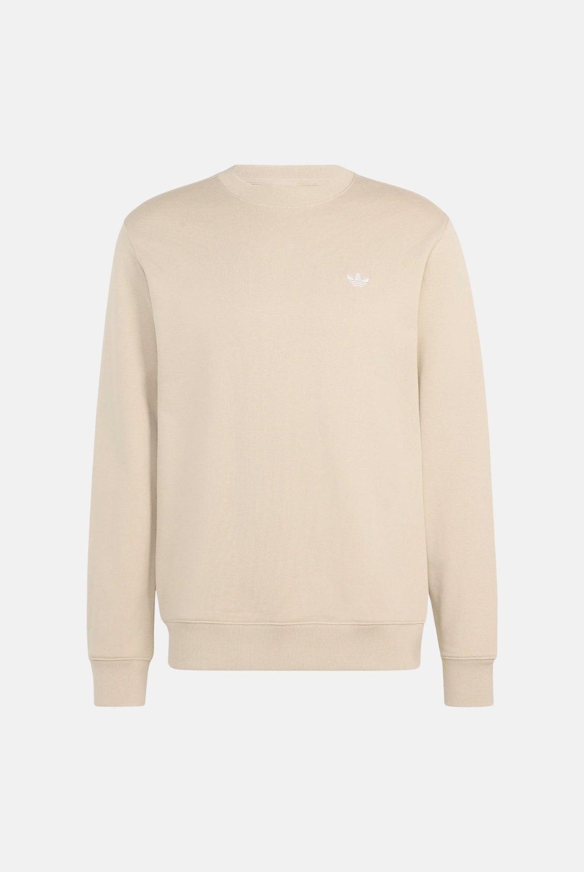 ADIDAS ORIGINALS Felpa girocollo TREFOIL ESSENTIALS CREW, colore KHAKI beige chiaro da uomo KT2451 . ADIDAS ORIGINALS