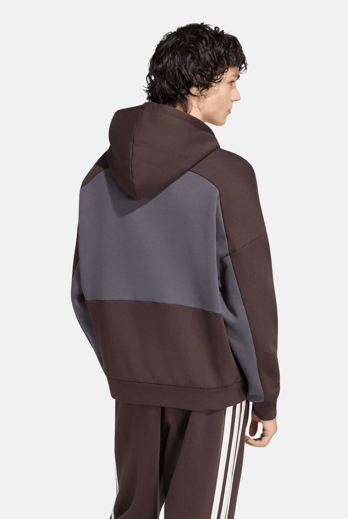 ADIDAS ORIGINALS Felpa SPACER TEAMGEIST aurora coffé-marrone da uomo con cappuccio KT4297 . ADIDAS ORIGINALS