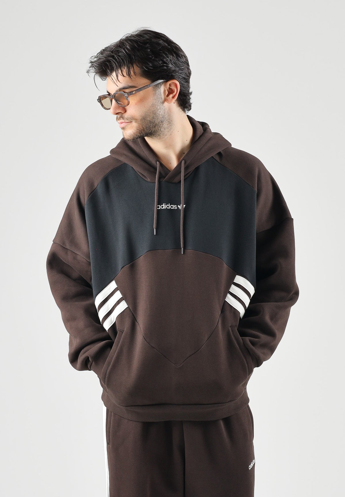 ADIDAS ORIGINALS Felpa con cappuccio SPACER TEAMGEIST aurora coffé-marrone da uomo KT4297 . ADIDAS ORIGINALS