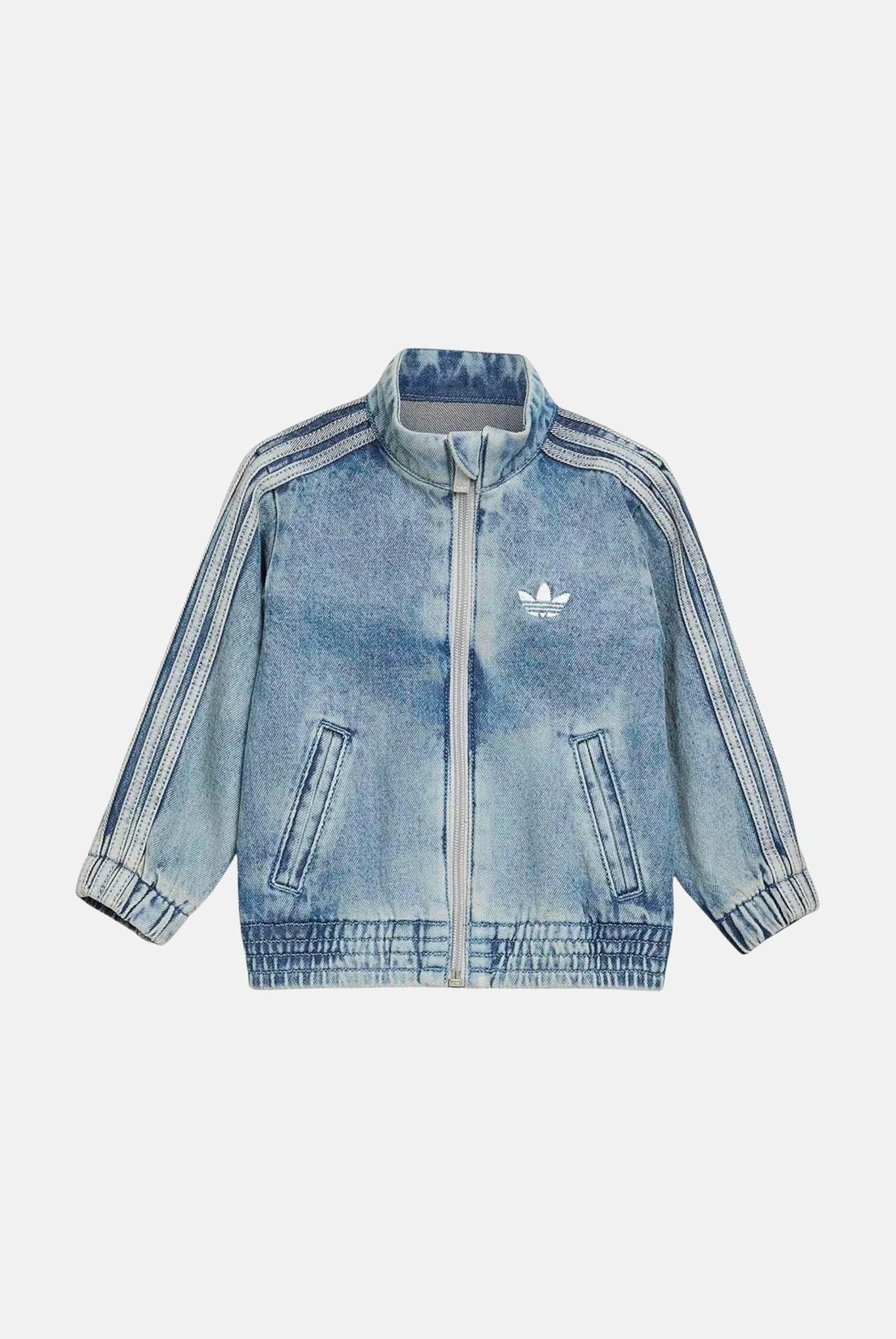 ADIDAS ORIGINALS Giubbotto sportivo effetto denim azzurro chiaro, da neonato KT4366 . ADIDAS ORIGINALS