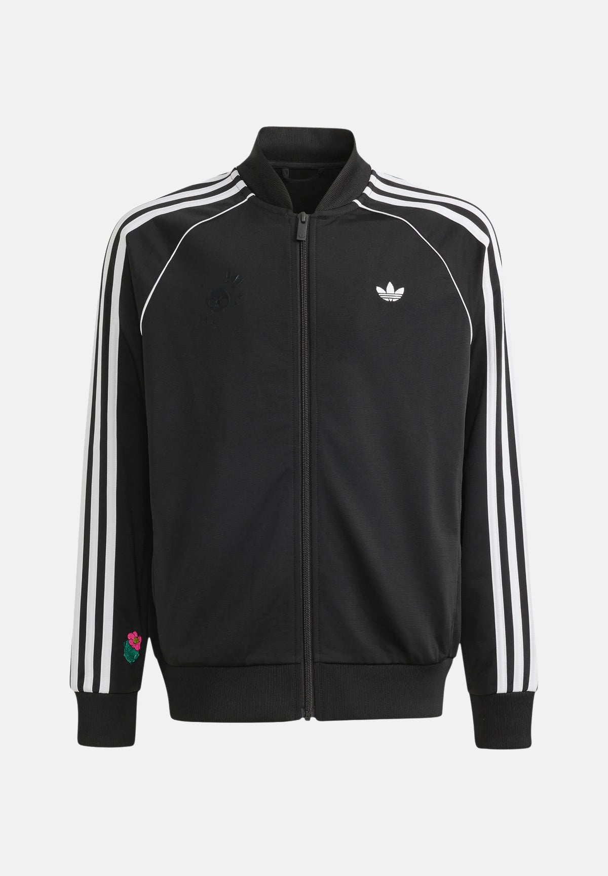 ADIDAS ORIGINALS Felpa con zip 3-Stripes Black/White nera e bianca per bambino e bambina KT4404 . ADIDAS ORIGINALS