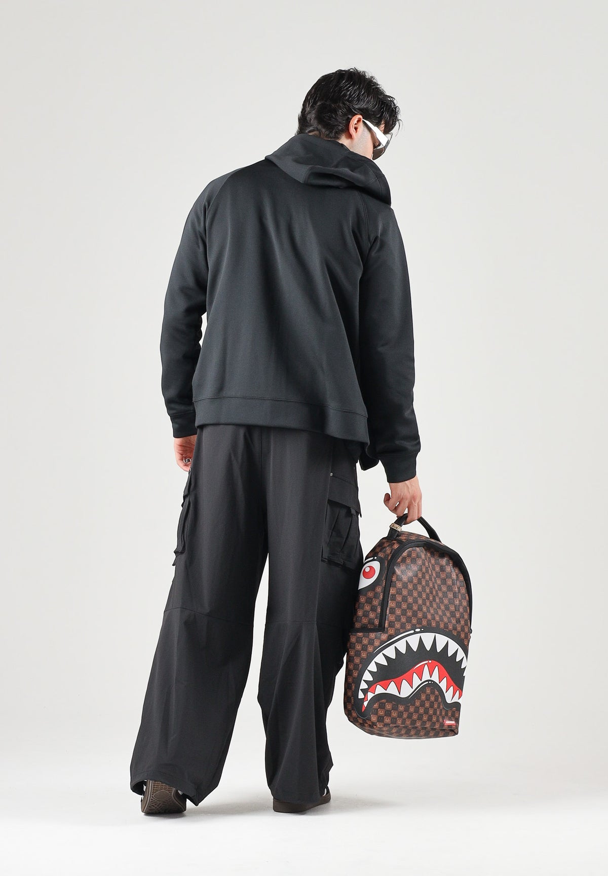 ADIDAS ORIGINALS Felpa con zip TREFOIL ESSENTIALS SPACER nera da uomo con cappuccio KT4620 . ADIDAS ORIGINALS
