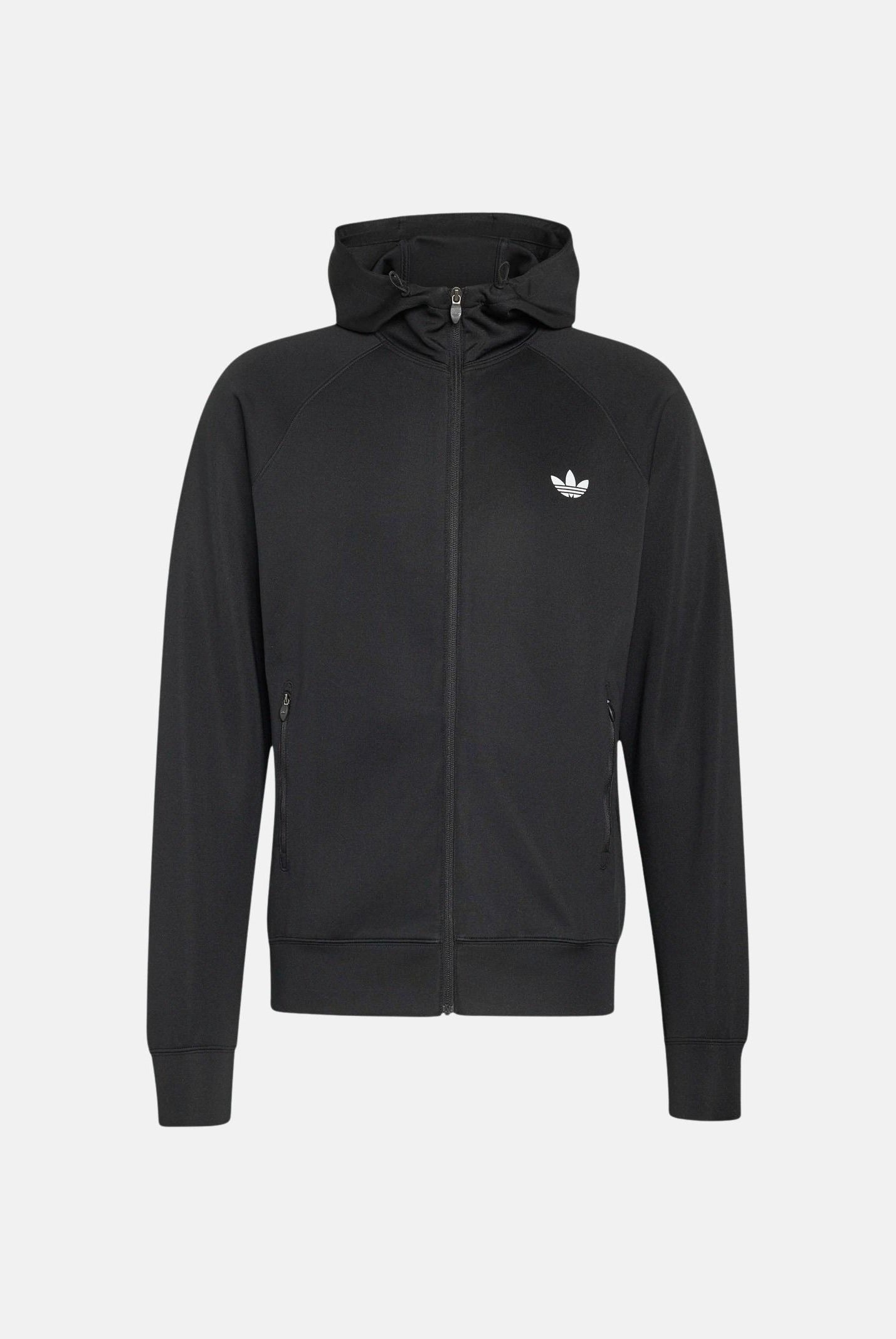 ADIDAS ORIGINALS Felpa TREFOIL ESSENTIALS SPACER nera da uomo con cappuccio KT4620 . ADIDAS ORIGINALS