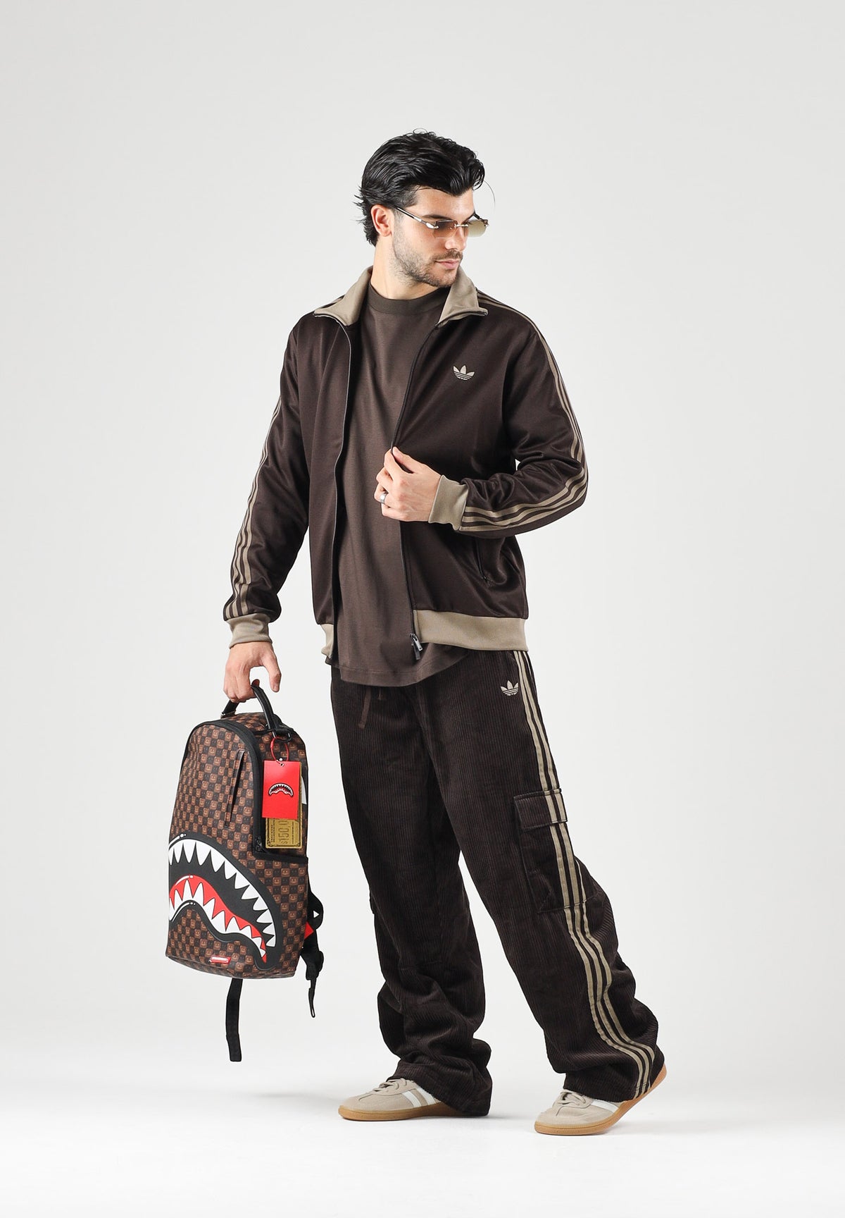 ADIDAS ORIGINALS Felpa con zip CLASSIC TRACK TOP Aurora Coffee marrone da uomo KT5042 . ADIDAS ORIGINALS
