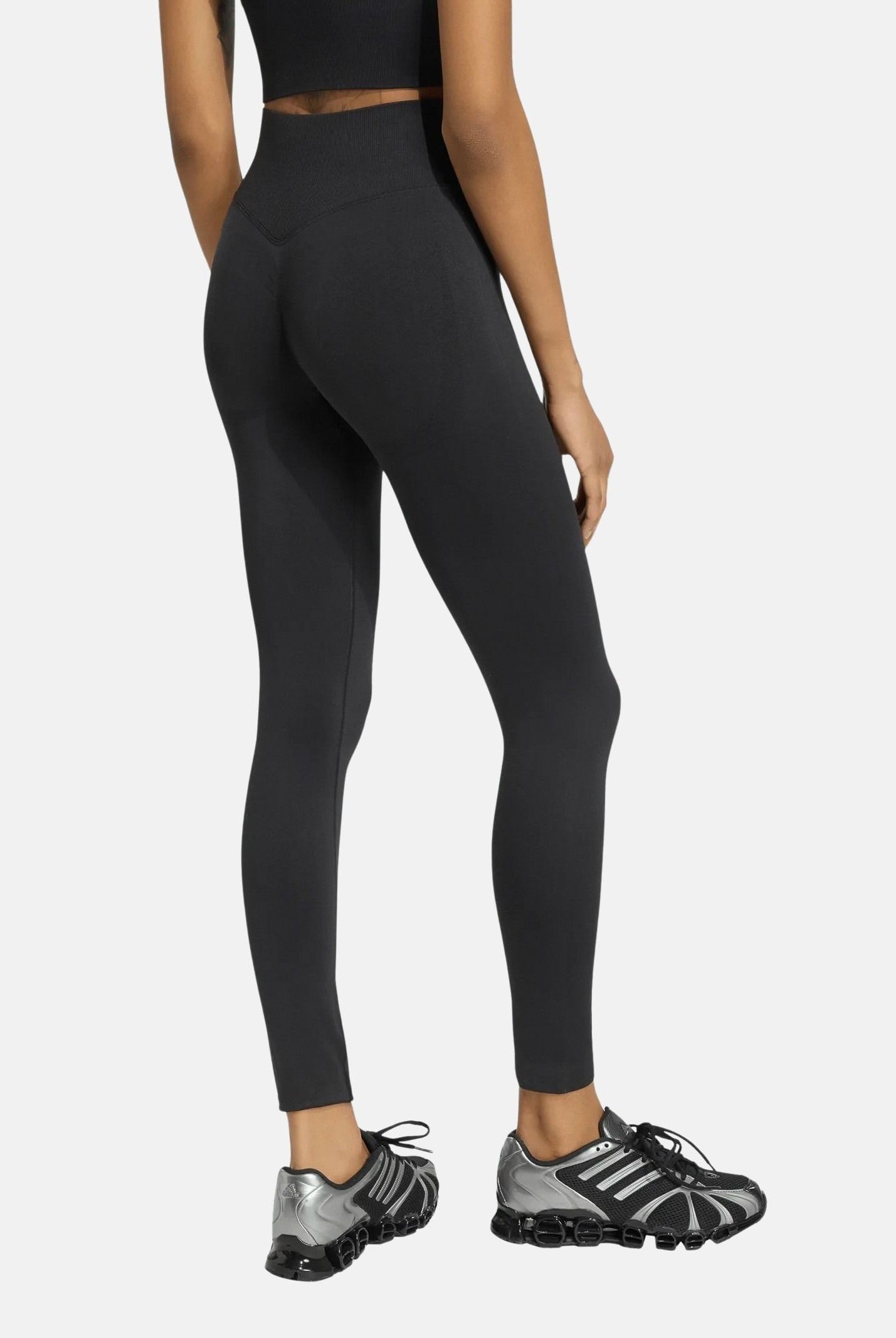 ADIDAS ORIGINALS Leggings W SEAMLESS nero da donna con vita alta e logo Trefoil. KU9745 . ADIDAS ORIGINALS