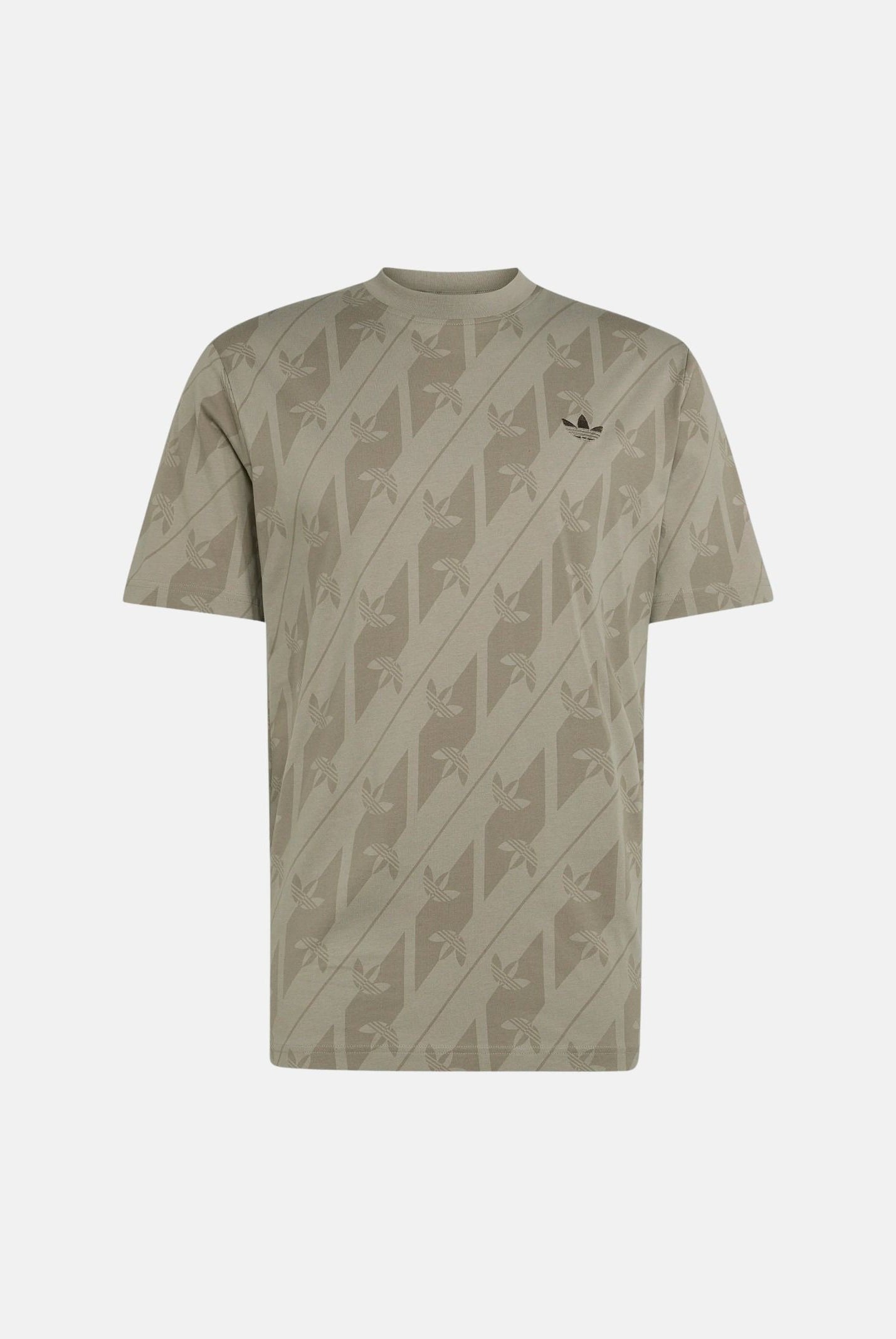 ADIDAS ORIGINALS T-shirt MONOGRAM silver-beige da uomo con fantasia monogram all-over. KV7268 . ADIDAS ORIGINALS