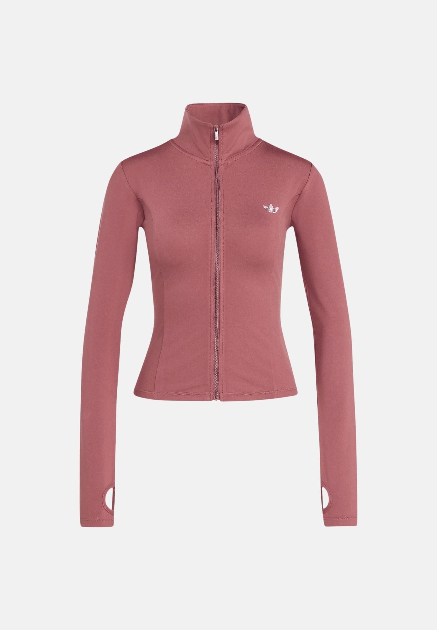 ADIDAS ORIGINALS Felpa ESSENTIALS POLYESTER TRACK rosa antico da donna KV9161 . ADIDAS ORIGINALS