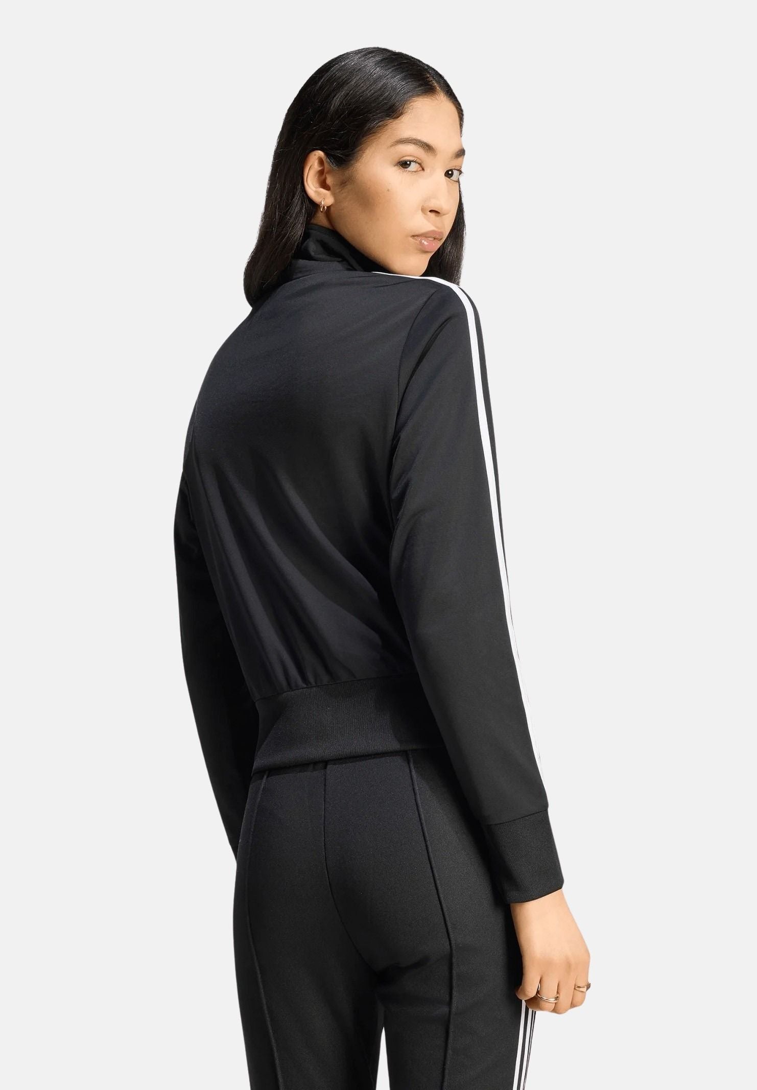 ADIDAS ORIGINALS Felpa con zip FIREBIRD CLASSIC nera e bianca da donna KV9552 . ADIDAS ORIGINALS