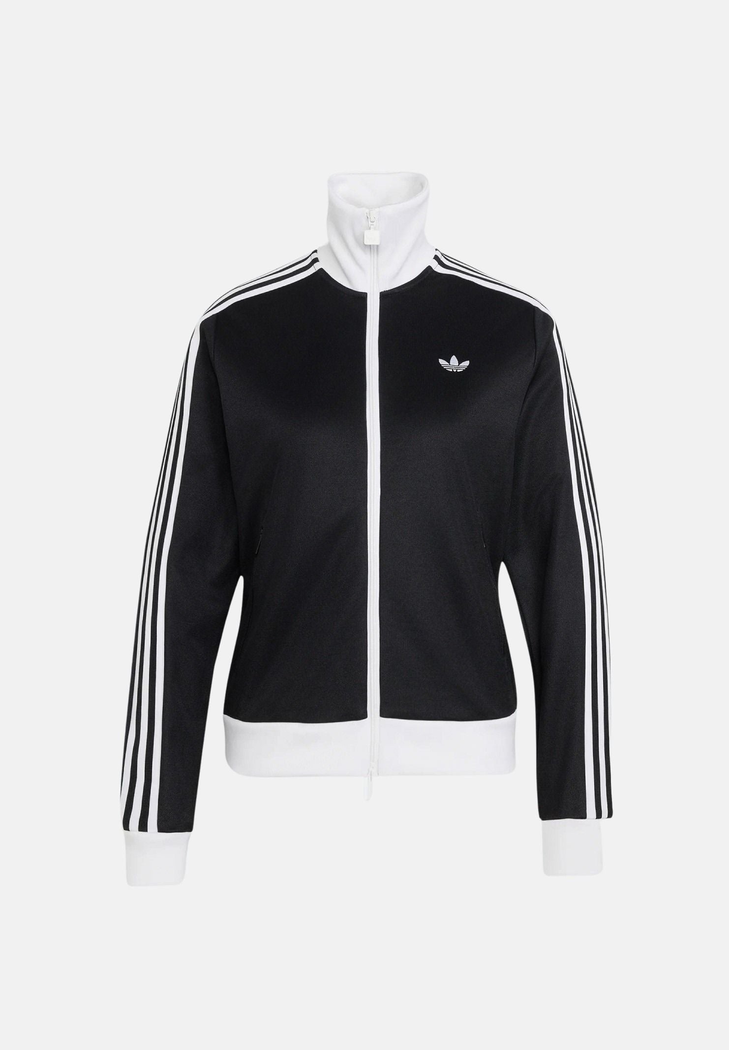 DIDAS ORIGINALS Felpa CLASSIC TRACK TOP nero da donna con iconiche 3-Stripes a contrasto KV9560 . ADIDAS ORIGINALS