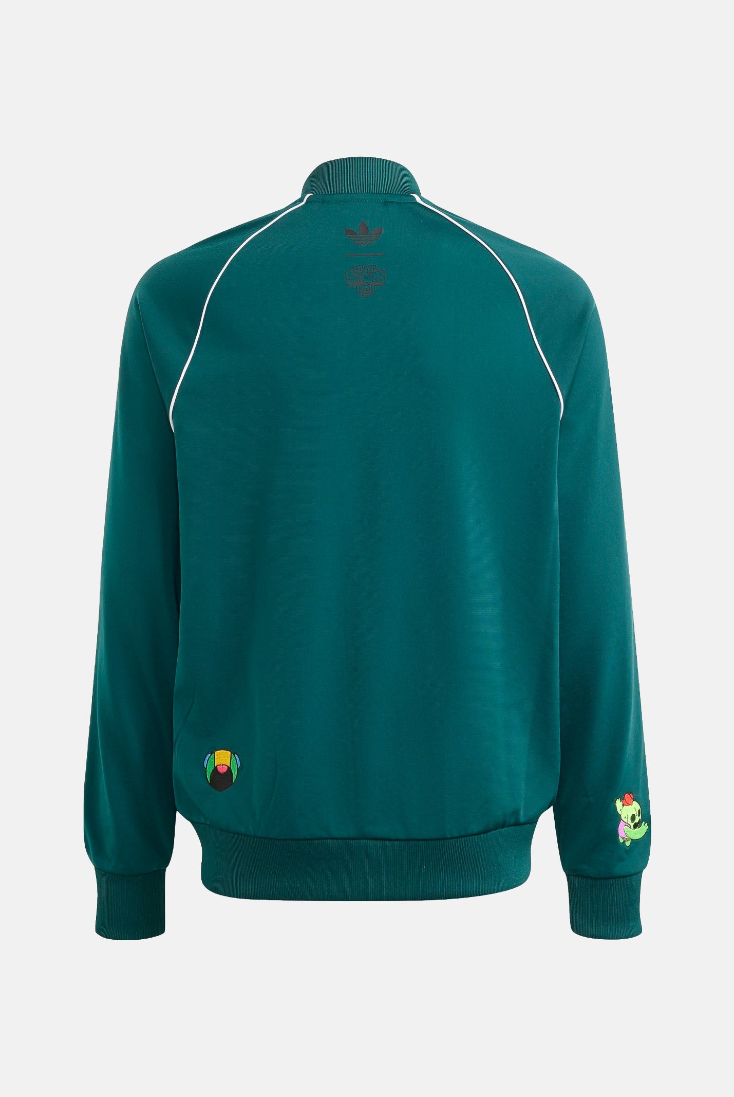 ADIDAS ORIGINALS felpa con zip Track Top verde rich green e bianco, colore basico verde, unisex bambino. KW0647 . ADIDAS ORIGINALS