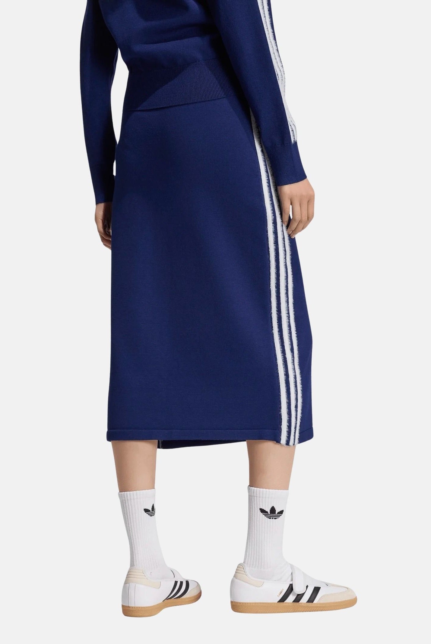 ADIDAS ORIGINALS Gonna KNITTED SKIRT Dark Blue, blu scuro da donna KW2586 . ADIDAS ORIGINALS
