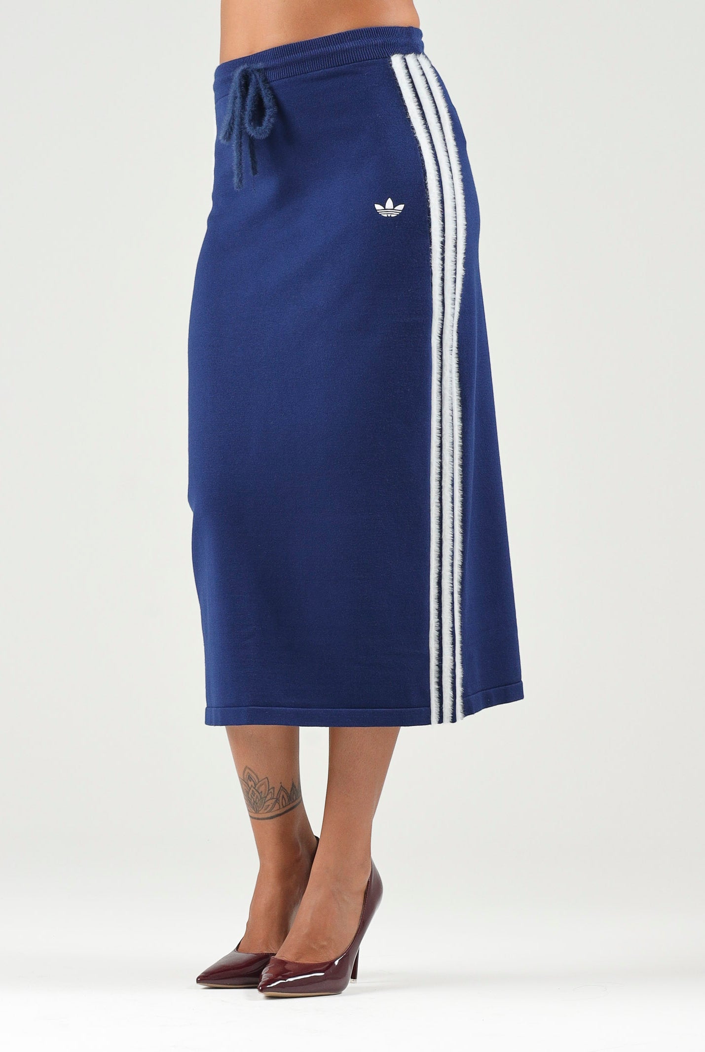 ADIDAS ORIGINALS Gonna KNITTED SKIRT Dark Blue, blu scuro da donna KW2586 . ADIDAS ORIGINALS