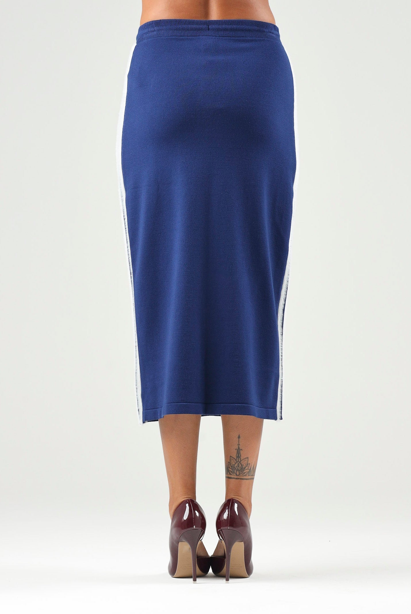 ADIDAS ORIGINALS Gonna KNITTED SKIRT Dark Blue, blu scuro da donna KW2586 . ADIDAS ORIGINALS