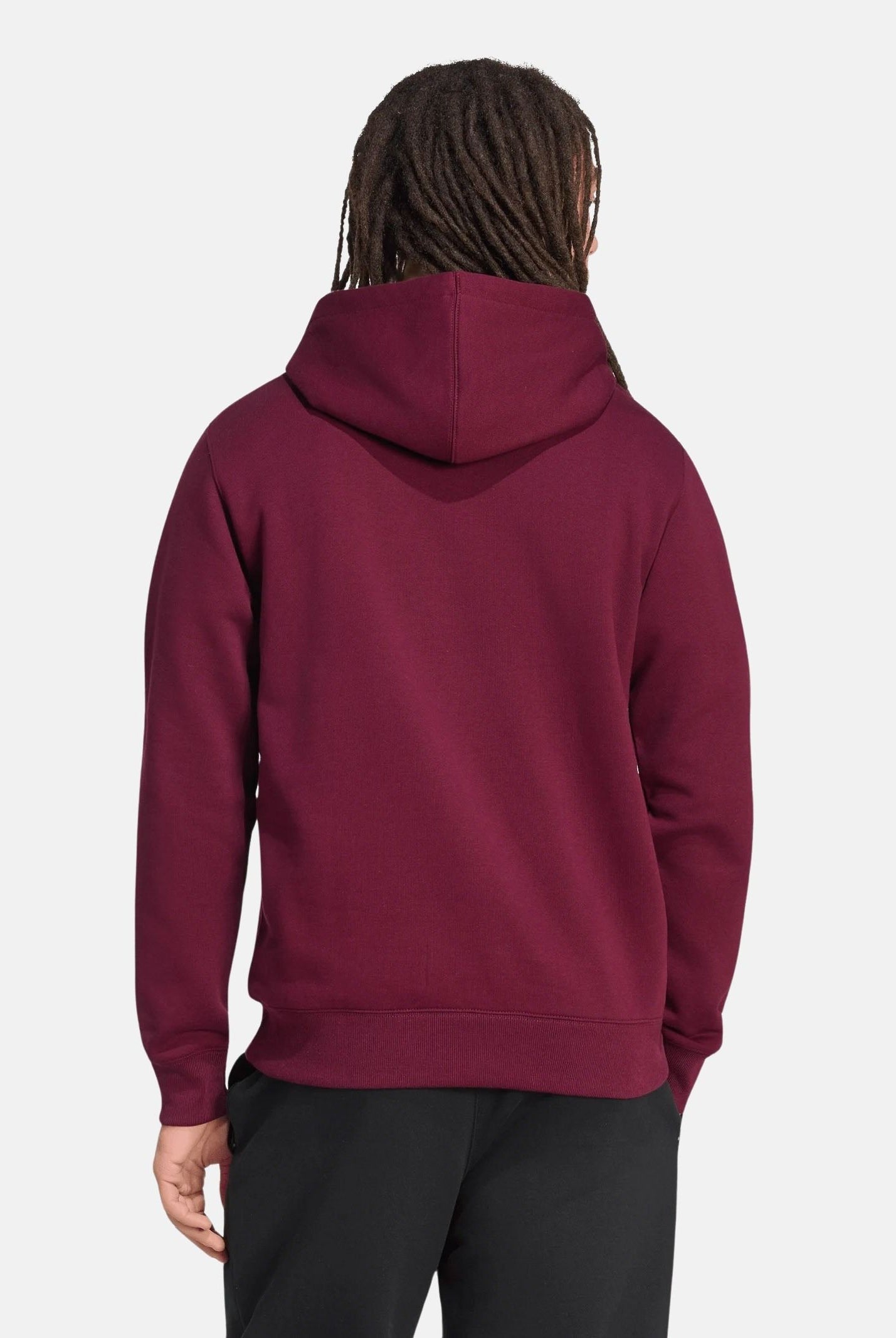 ADIDAS ORIGINALS Felpa TREFOIL ESSENTIAS HOODIE marron bordeaaux da uomo<BR/> KW5048 . ADIDAS ORIGINALS