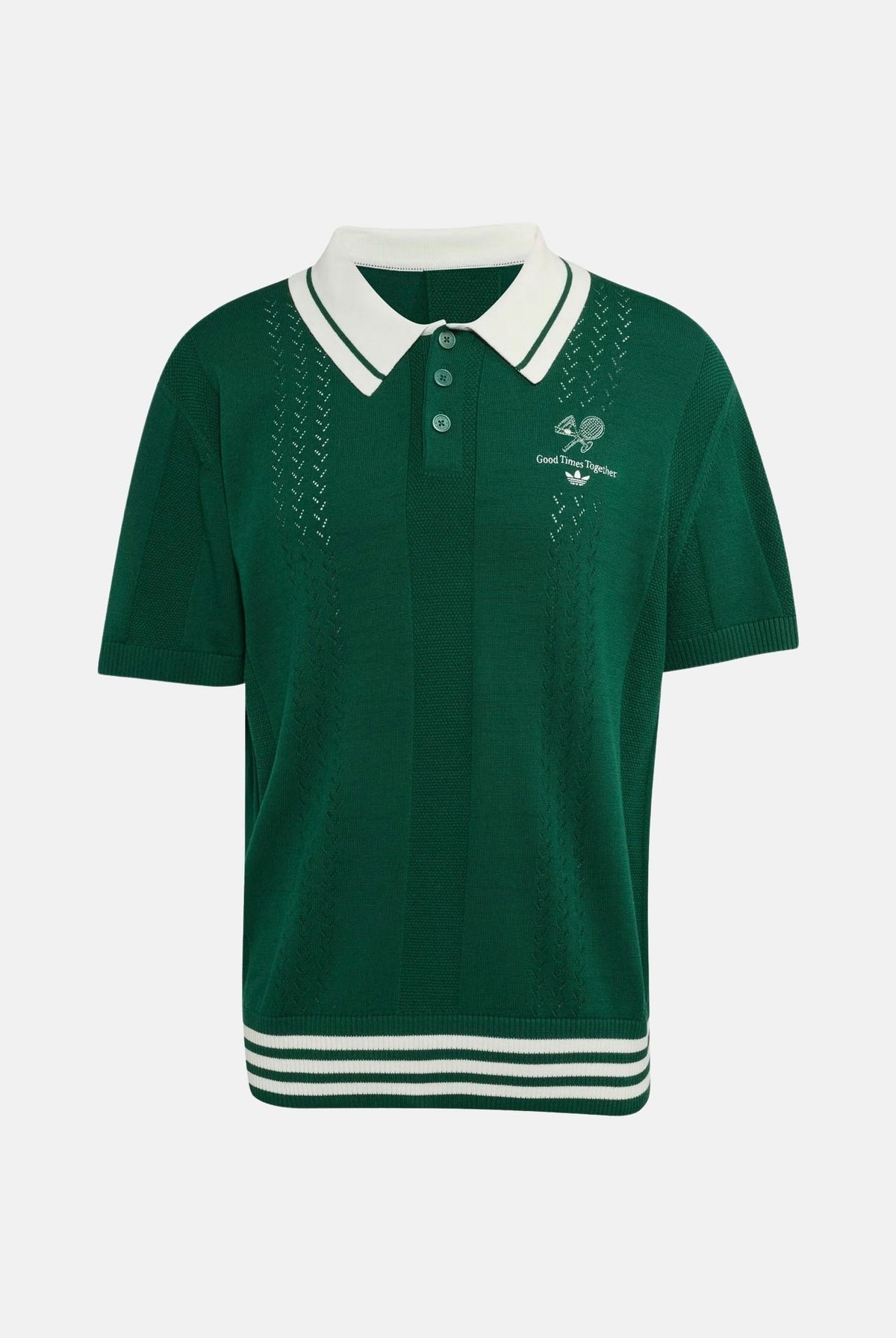 ADIDAS ORIGINALS Polo RUGBY KNIT verde per uomo e donna KW5681 . ADIDAS ORIGINALS