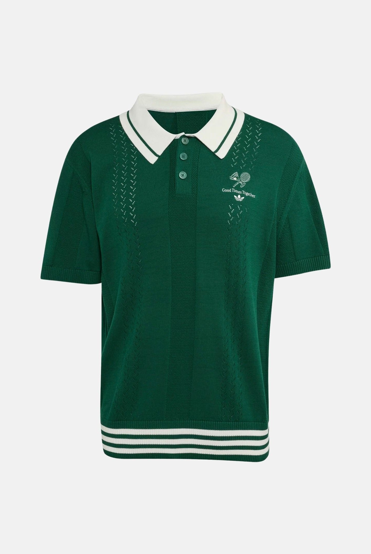 ADIDAS ORIGINALS Polo RUGBY KNIT verde per uomo e donna KW5681 . ADIDAS ORIGINALS