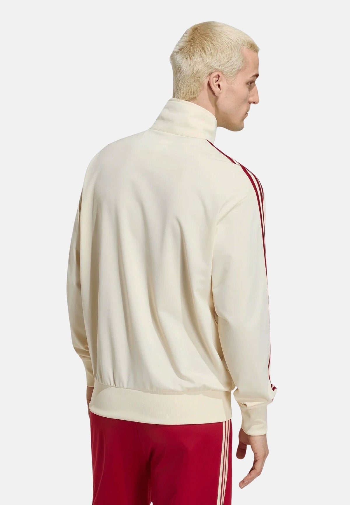 ADIDAS ORIGINALS Felpa FIREBIRD TRACK TOP Warm Vanilla da uomo con iconiche 3-Stripes rosse KX6922 . ADIDAS ORIGINALS