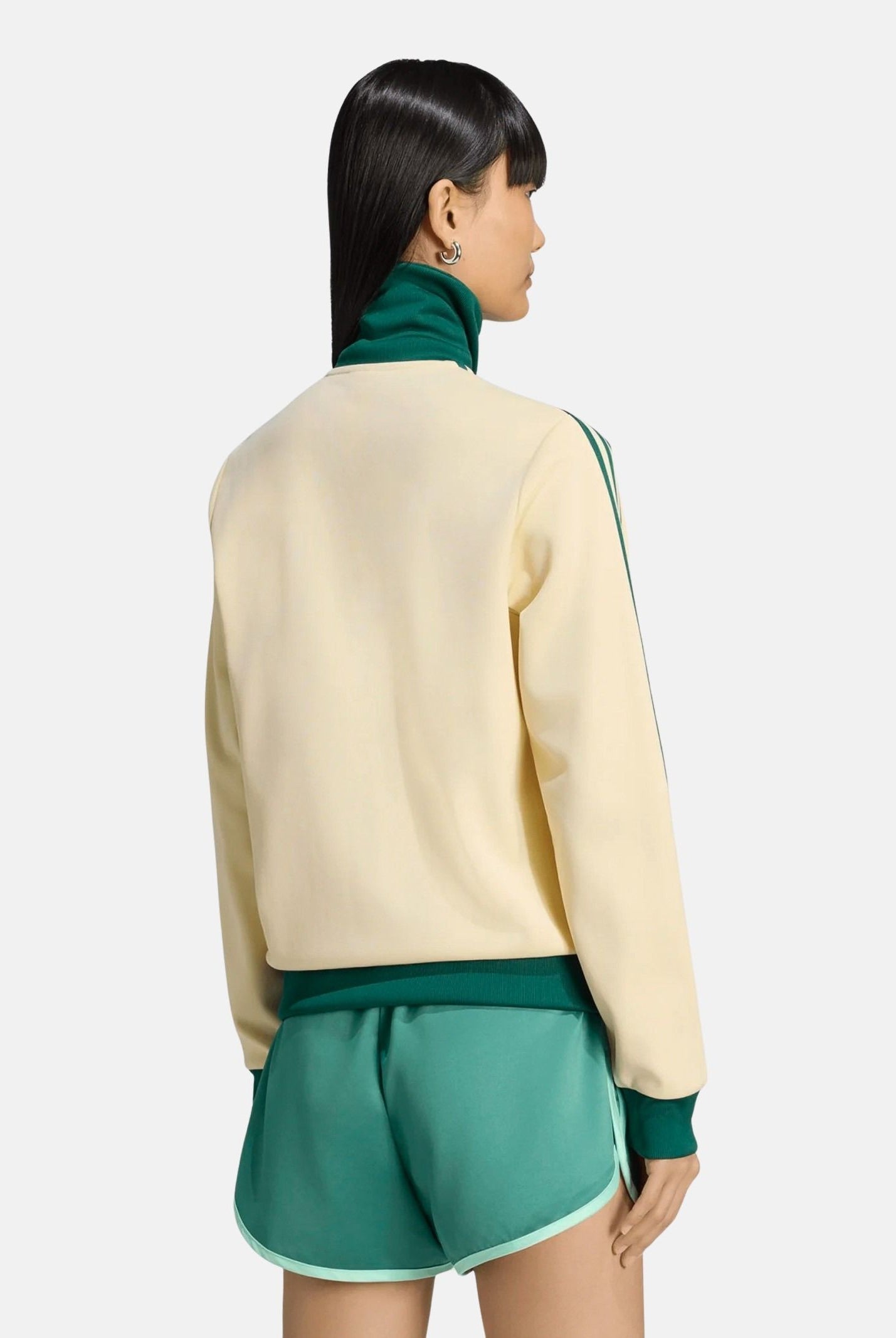 ADIDAS ORIGINALS Felpa SLIM 3-STRIPES TRACK TOP Warm Vanilla da donna KY0824 . ADIDAS ORIGINALS