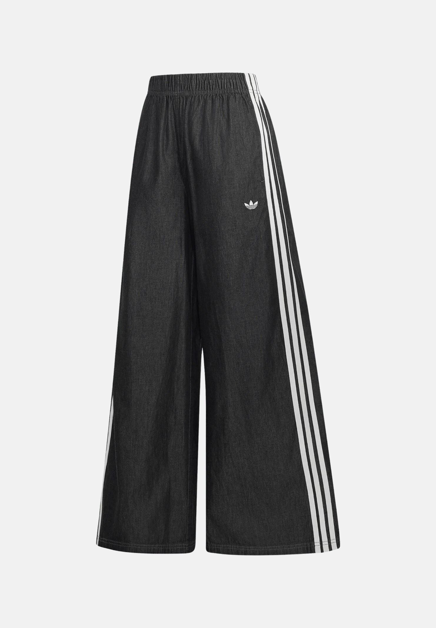 ADIDAS ORIGINALS Pantalone SUMMER GLOW medium black, nero, da donna con iconiche 3-Stripes a contrasto KY8112 . ADIDAS ORIGINALS