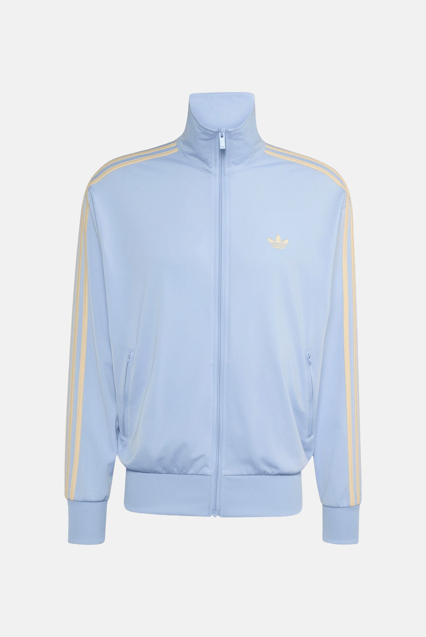 ADIDAS ORIGINALS felpa con zip Blue Dawn / Warm Vanilla azzurro chiaro e panna uomo. KZ1182 . ADIDAS ORIGINALS