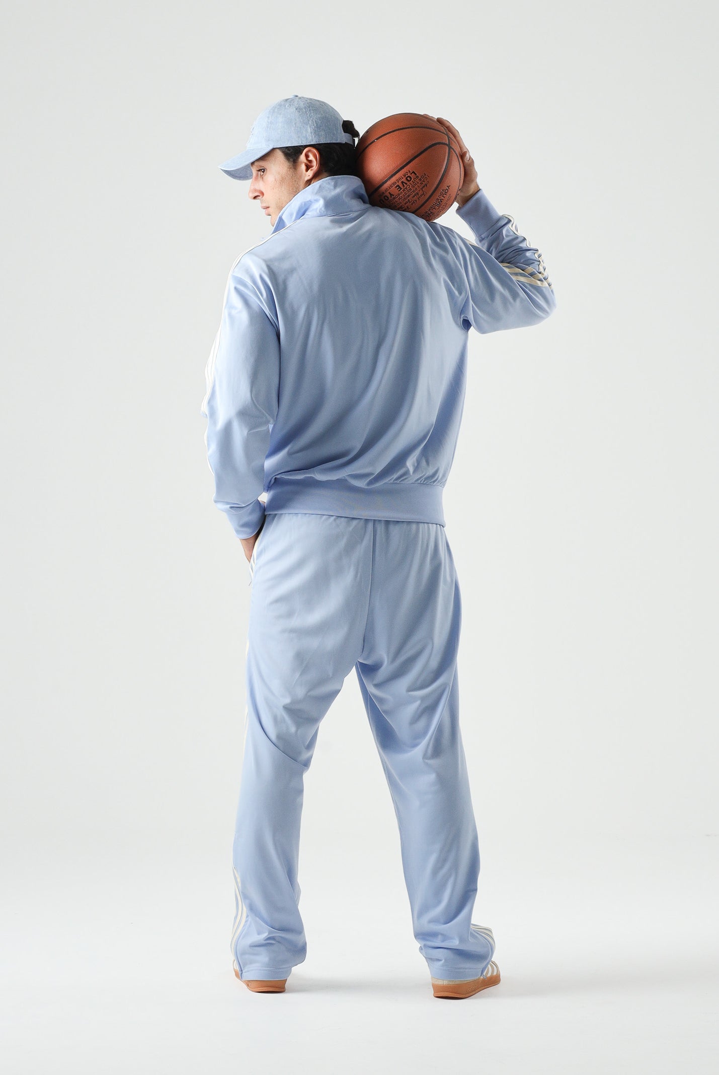 ADIDAS ORIGINALS felpa con zip Blue Dawn / Warm Vanilla azzurro chiaro e panna uomo. KZ1182 . ADIDAS ORIGINALS