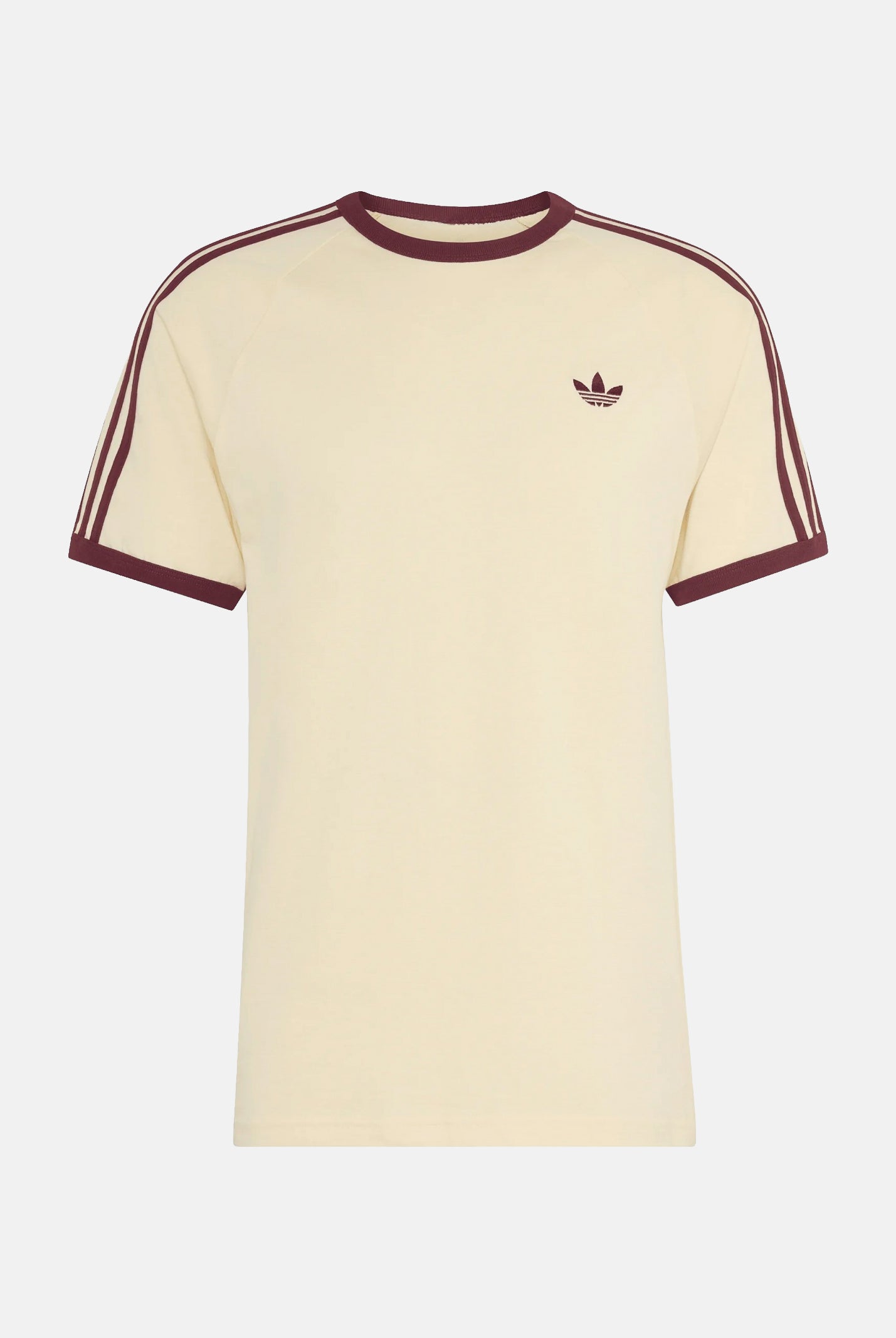 ADIDAS ORIGINALS T-shirt Adicolor Classics 3-Stripes Tee WARPVAN/MARO panna e bordeaux uomo. KZ1201 . ADIDAS ORIGINALS