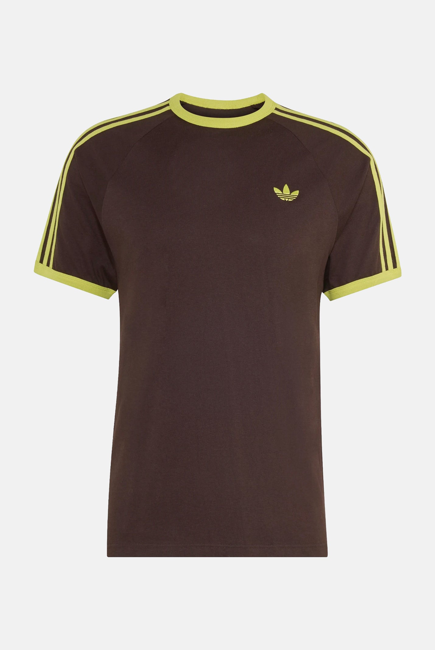 ADIDAS ORIGINALS T-shirt Adicolor Classics 3-Stripes Tee AUCO Prelim marrone e giallo uomo. KZ1202 . ADIDAS ORIGINALS