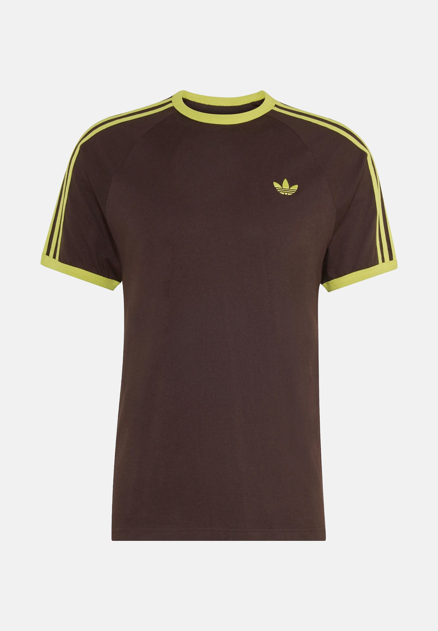 ADIDAS ORIGINALS T-shirt Adicolor Classics 3-Stripes Tee AUCO Prelim marrone e giallo uomo. KZ1202 . ADIDAS ORIGINALS