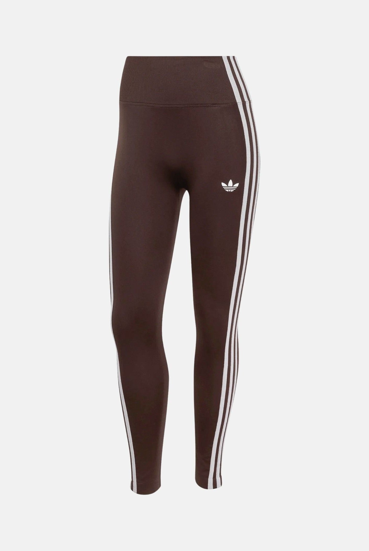 ADIDAS ORIGINALS Leggings ESSENTIALS 3-STRIPES SEAMLESS aurora coffé marrone da donna KZ4101 . ADIDAS ORIGINALS