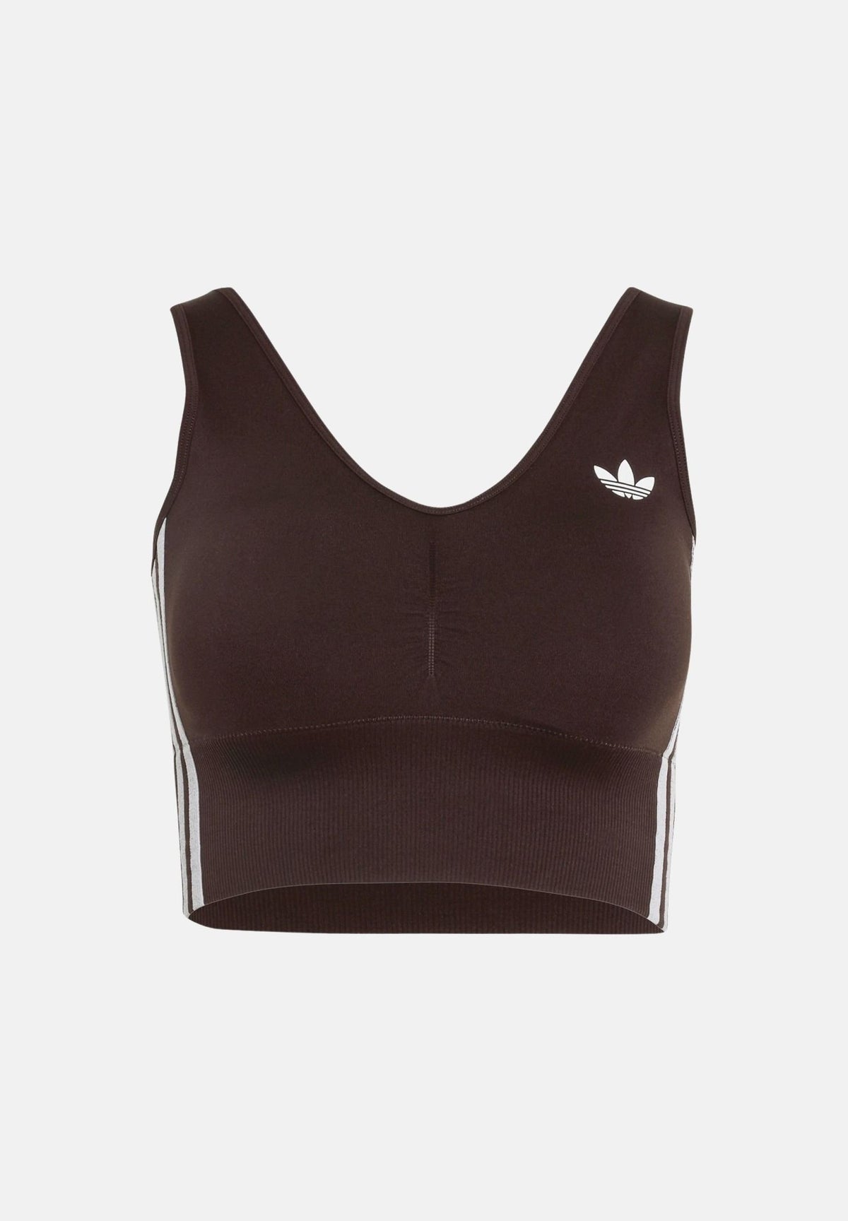 ADIDAS ORIGINALS Top sportivo FASHION SPECIALTY aurora coffé marrone con dettagli grigio chiaro da donna KZ4107 . ADIDAS ORIGINALS