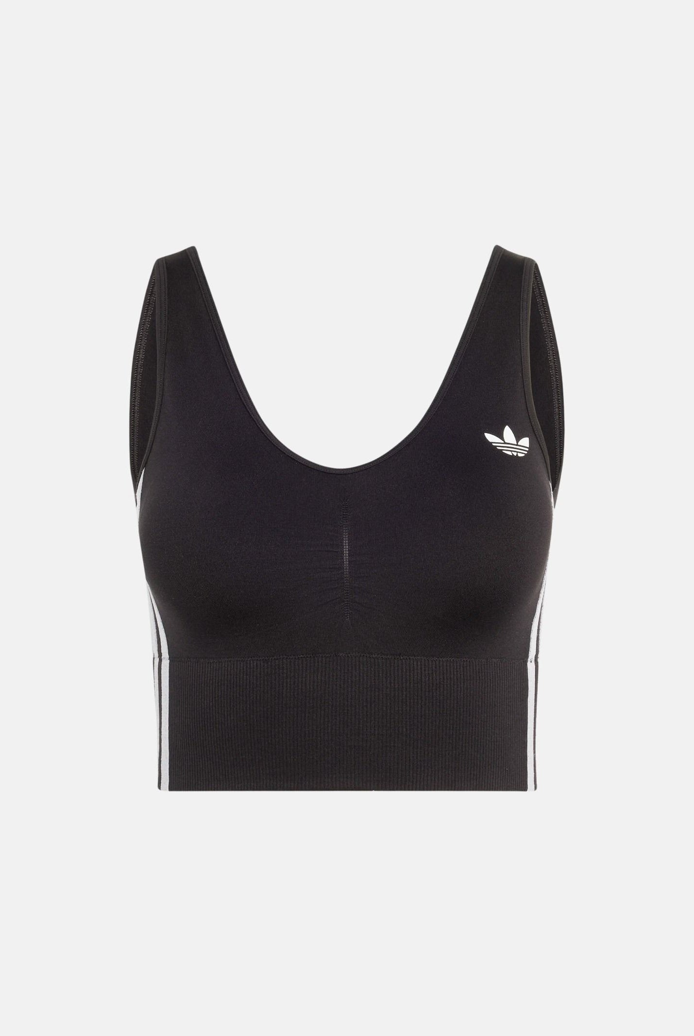 ADIDAS ORIGINALS Top ESSENTIALS 3-STRIPES SEAMLESS nero da donna KZ4109 . ADIDAS ORIGINALS