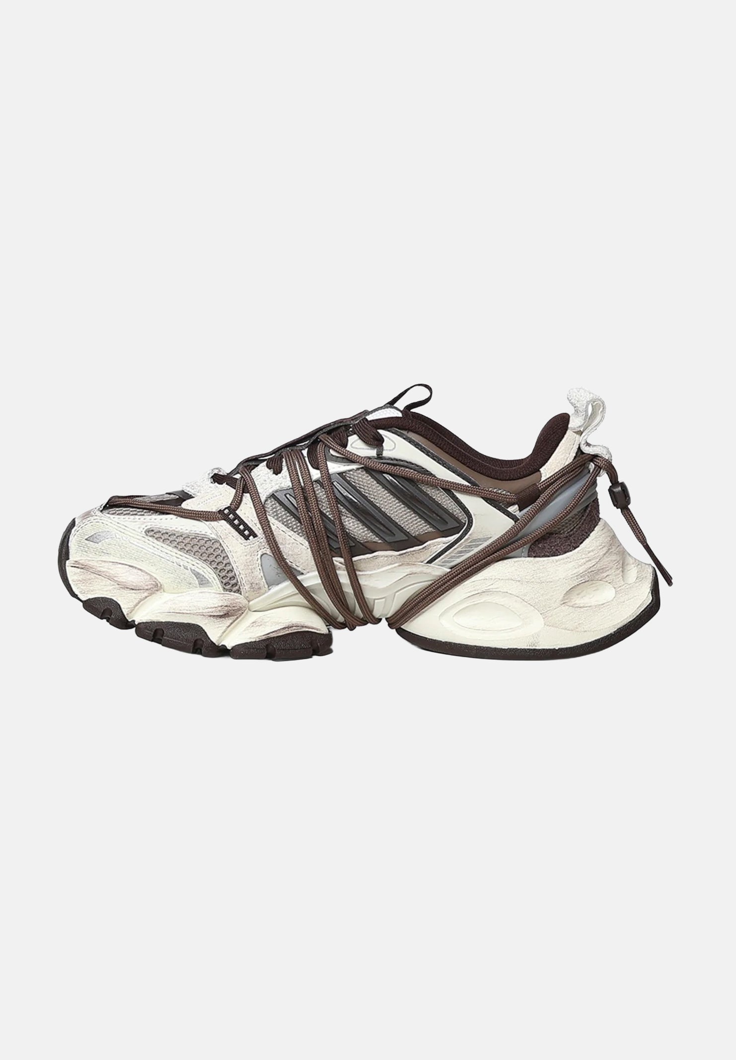 ADIDAS ORIGINALS Sneakers XLG Runner Deluxe 2.0 panna per uomo e donna con finitura effetto vissuto KZ7202 . ADIDAS ORIGINALS