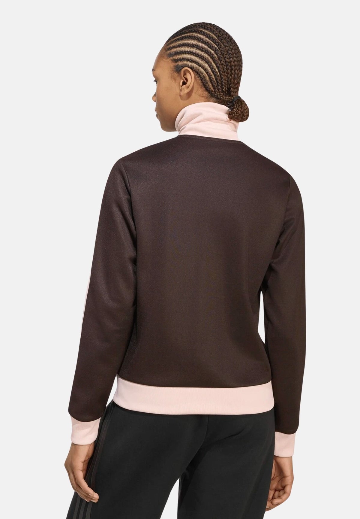 ADIDAS ORIGINALS Felpa con zip CLASSIC TRACK TOP Aurora Coffee, marrone e rosa cipria da donna LC6503 . ADIDAS ORIGINALS