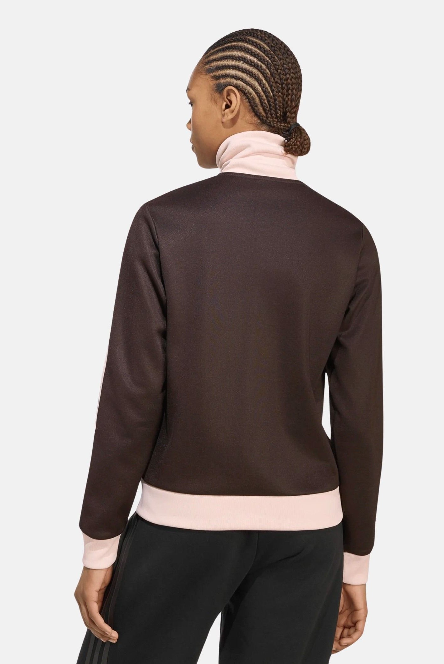 ADIDAS ORIGINALS Felpa CLASSIC TRACK TOP Aurora Coffee, marrone e rosa cipria da donna LC6503 . ADIDAS ORIGINALS