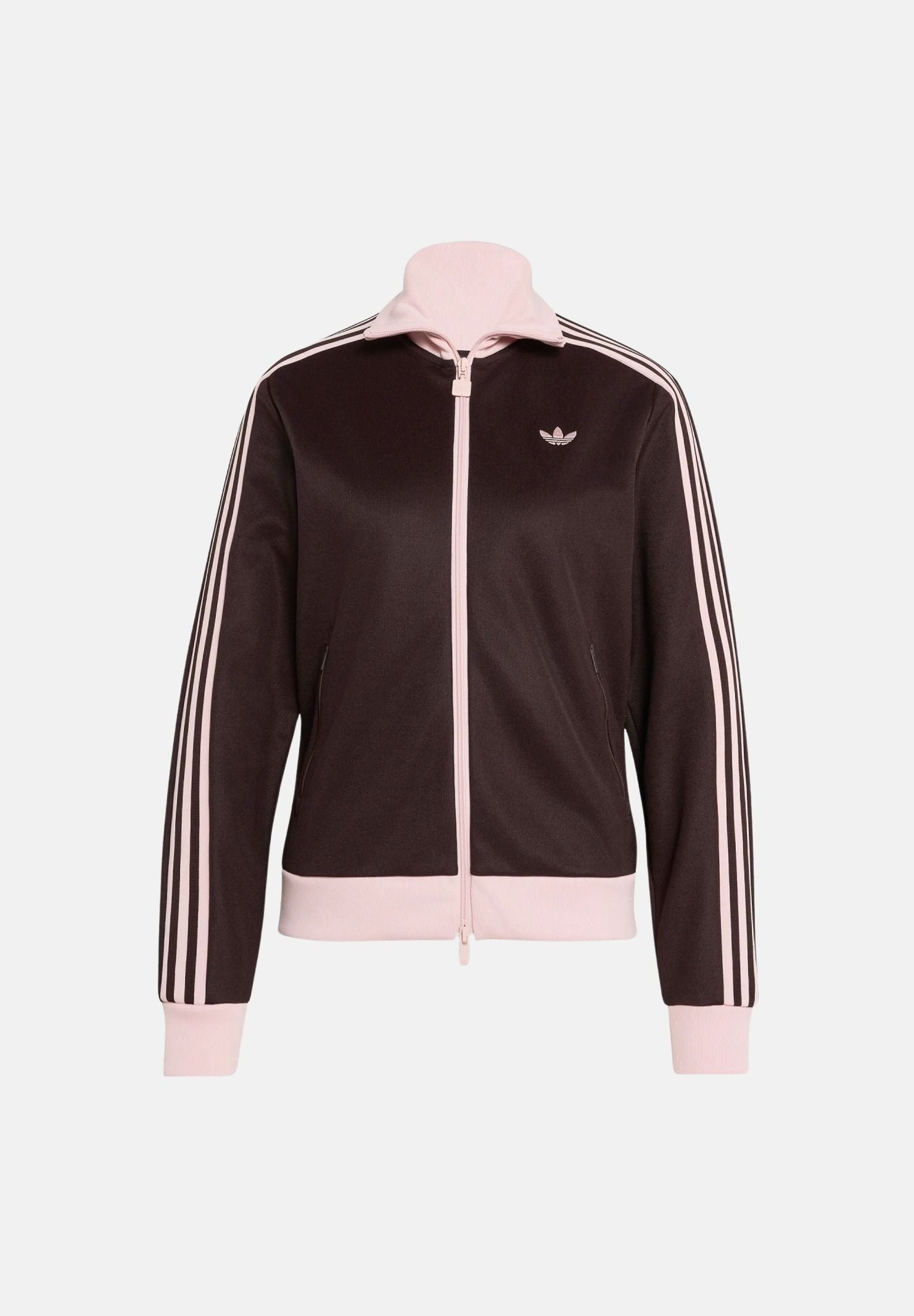ADIDAS ORIGINALS Felpa CLASSIC TRACK TOP Aurora Coffee, marrone e rosa cipria da donna LC6503 . ADIDAS ORIGINALS