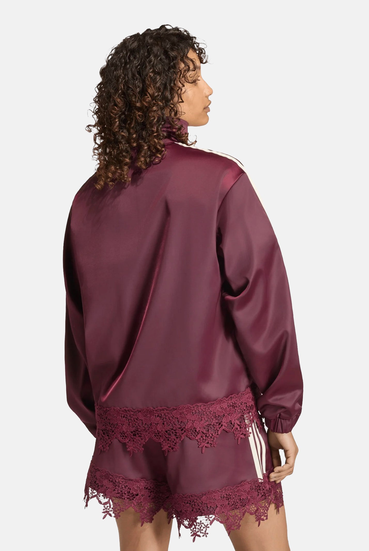 ADIDAS ORIGINALS Felpa con zip Firebird bordeaux da donna LD1804 . ADIDAS ORIGINALS
