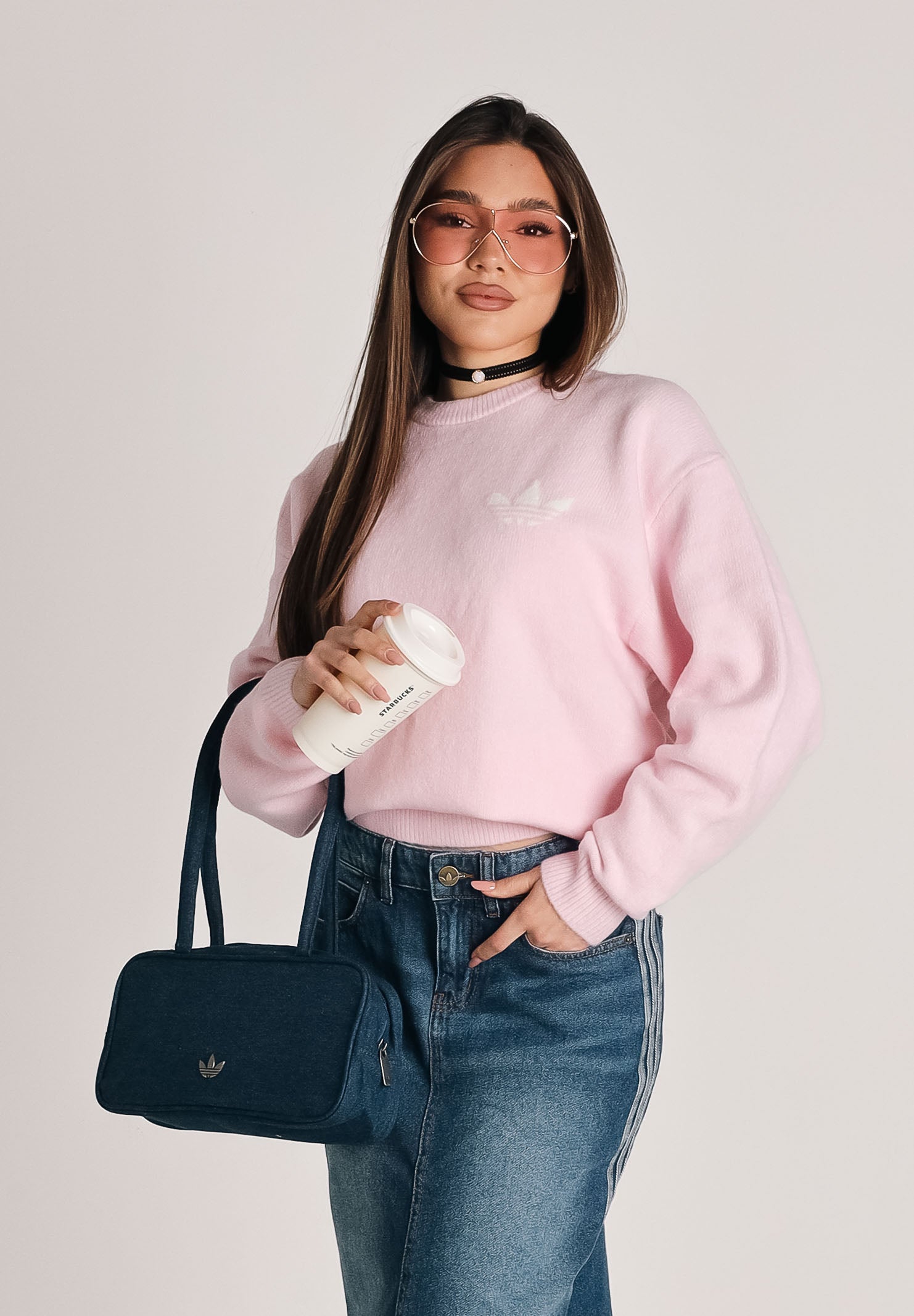 ADIDAS ORIGINALS Maglione ATHLETIC DEPT KNITTED girocollo rosa da donna <BR/> LD4474 . ADIDAS ORIGINALS