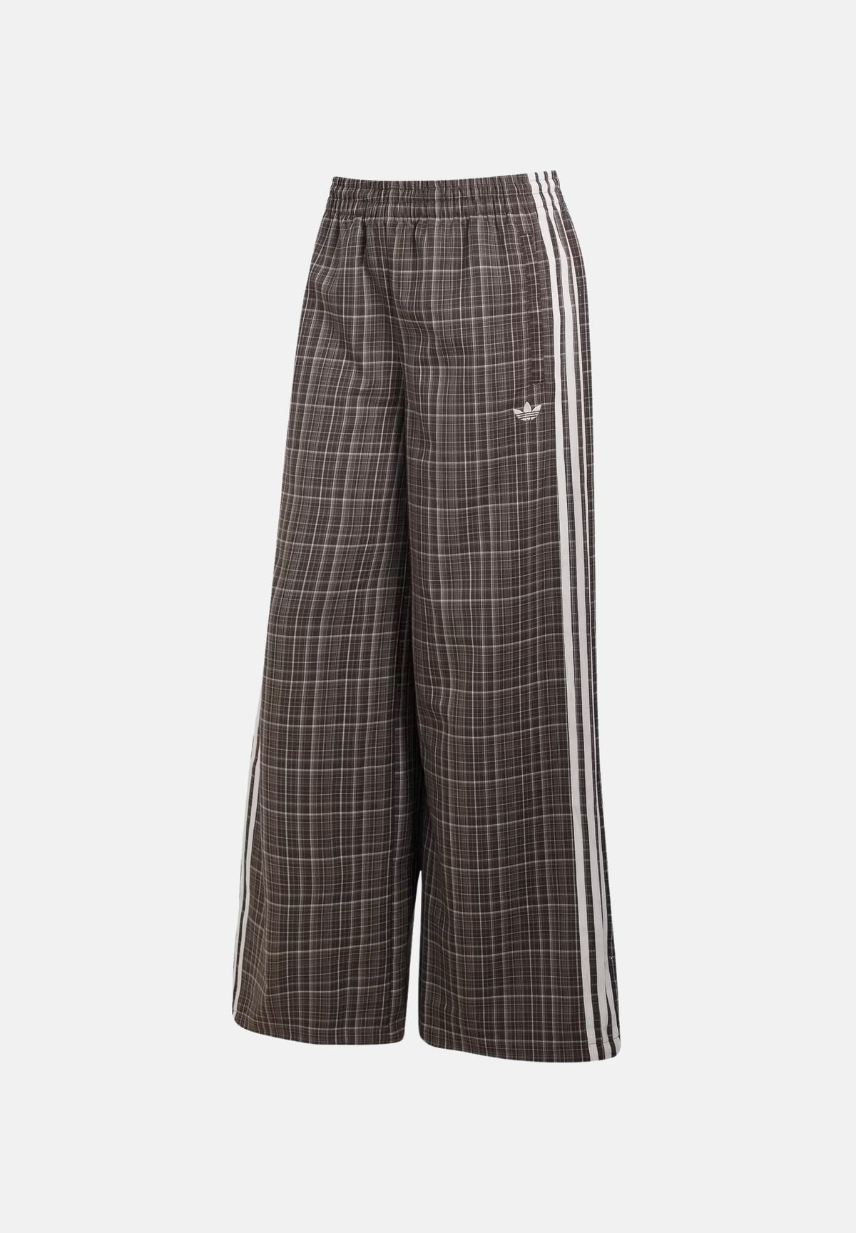 ADIDAS ORIGINALS Pantaloni LOOSE CHECK TRACK PANTS marrone scuro da donna con fantasia a quadri LG3958 . ADIDAS ORIGINALS